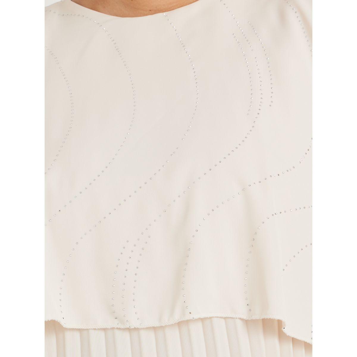 Styli Plus Size Plain Pleated Cape Maxi Dress-women-clothing-dresses-image-4