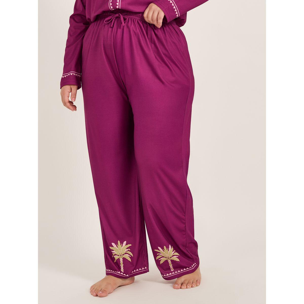 طقم بيجاما بمقاس كبير من بنطال وبلوزة بأكمام طويلة-women-clothing-nightwear-pyjamas-longsets-image-5