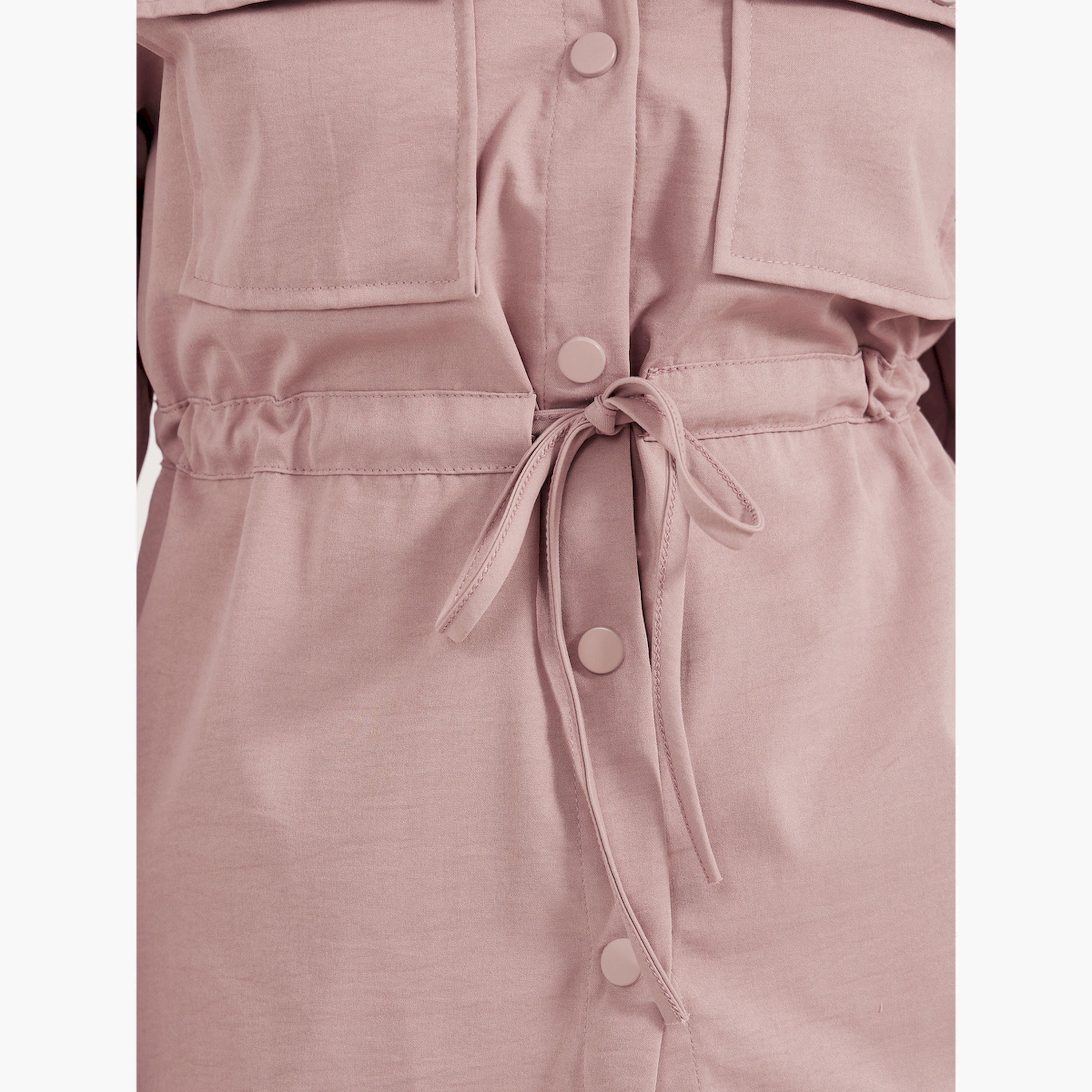 ستايلي -  طقم قميص وبنطال رياضي بتفاصيل جيوب سادة-women-clothing-coordsets-image-6