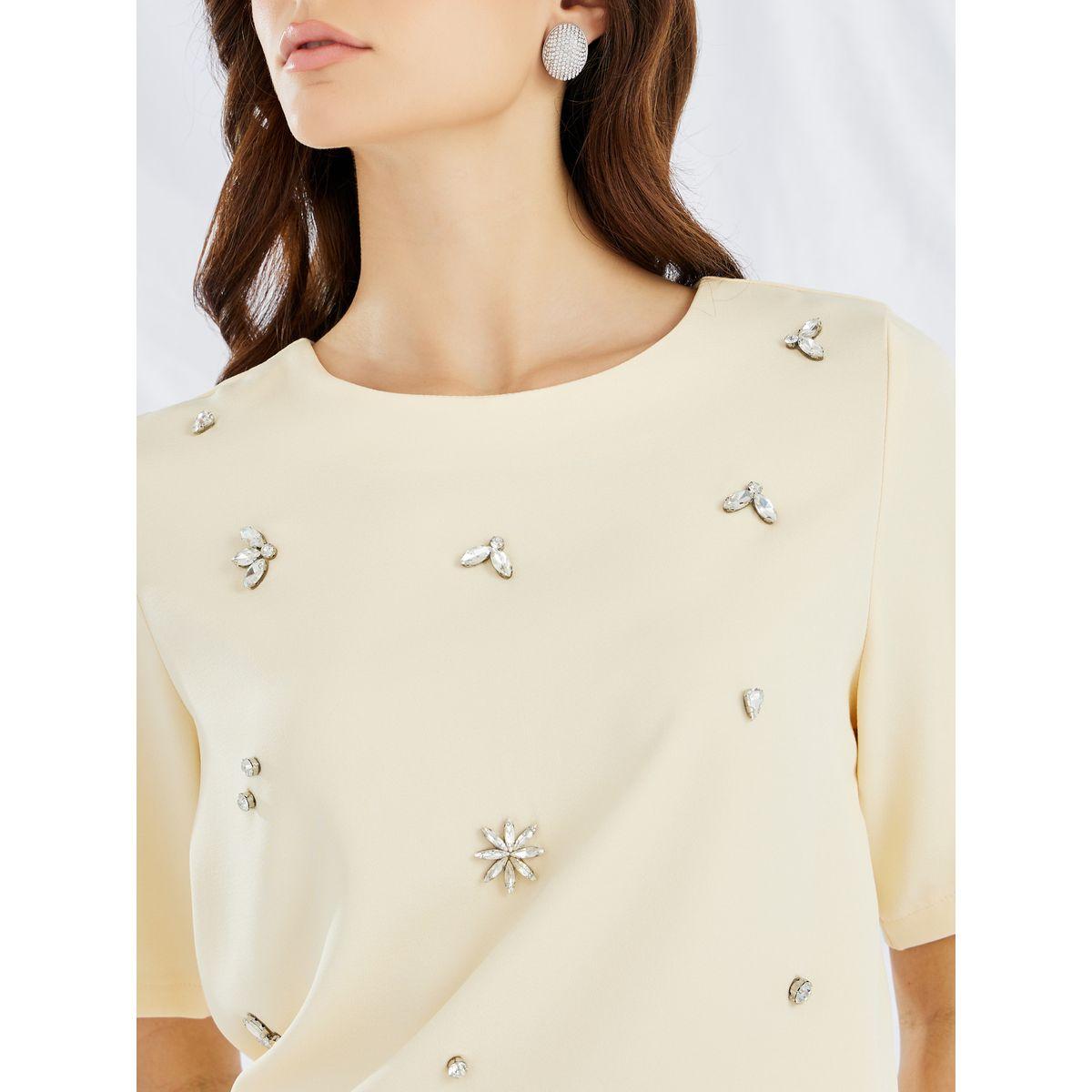 طقم منسق من تنورة وبلوزة بأكمام قصيرة-women-clothing-coordsets-image-4