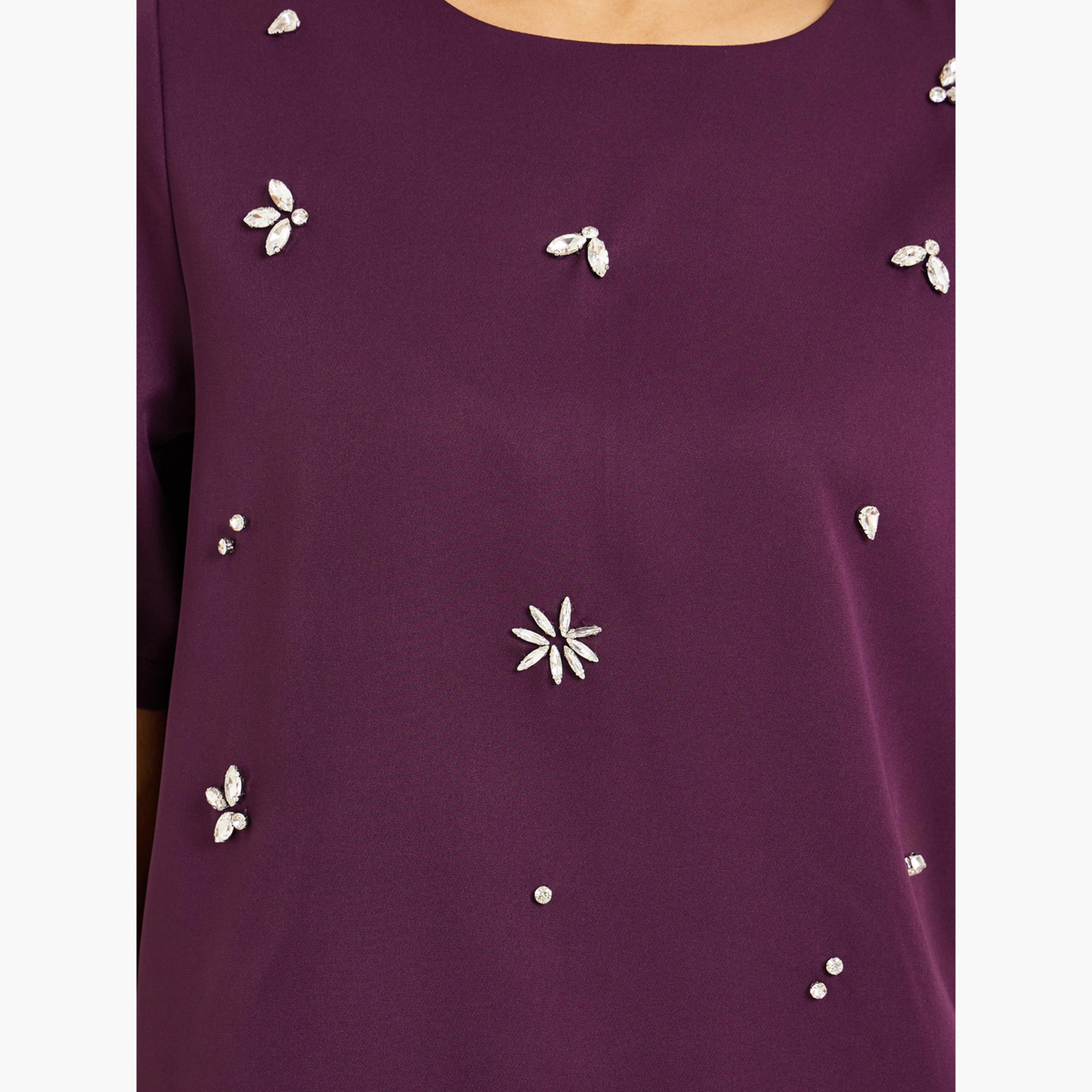 طقم منسق من تنورة وبلوزة منمقة-women-clothing-coordsets-image-4