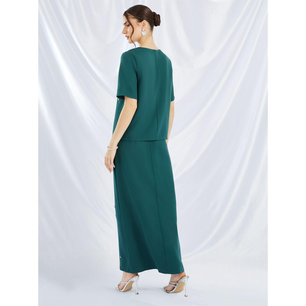 طقم منسق من تنورة وبلوزة بأكمام قصيرة-women-clothing-coordsets-image-5