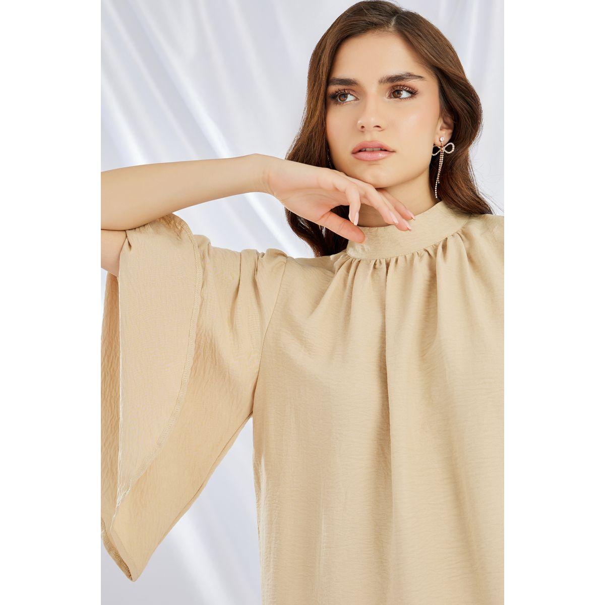 Styli Solid High Neck Top and Sequin Embellished Skirt Co-Ords-women-clothing-coordsets-image-3