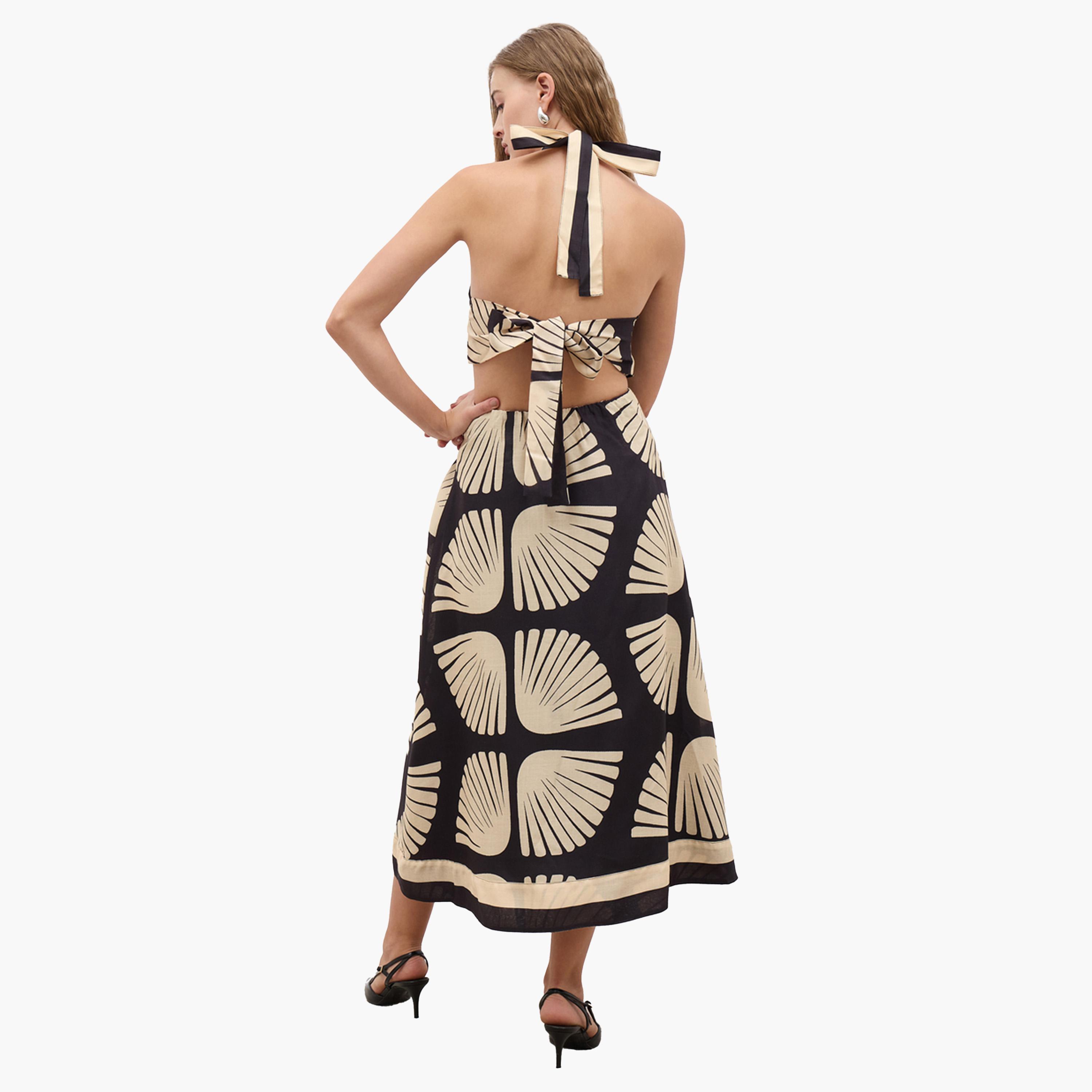 Styli All-Over Print Halter Neck A-Line Midi Dress-women-clothing-dresses-image-5