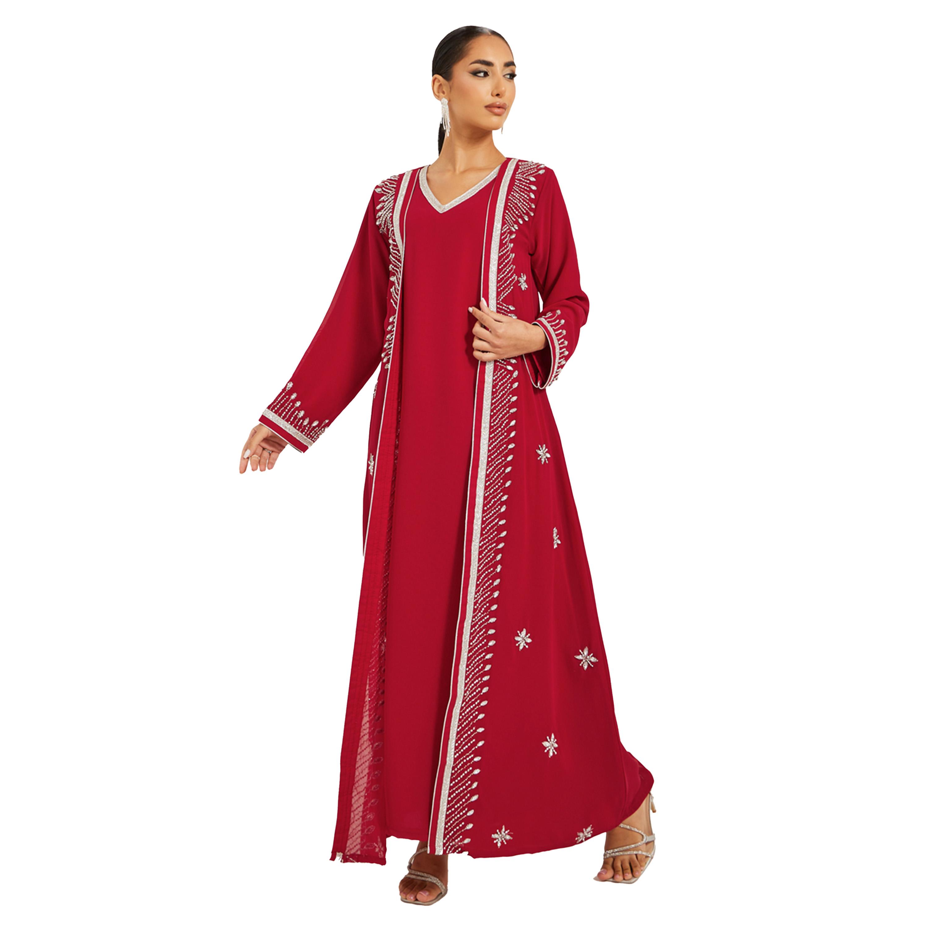ماكسيم كرييشنز × ستايلي - جلابية مطرزة بحزام-women-arabicclothing-jalabiyas-image-5
