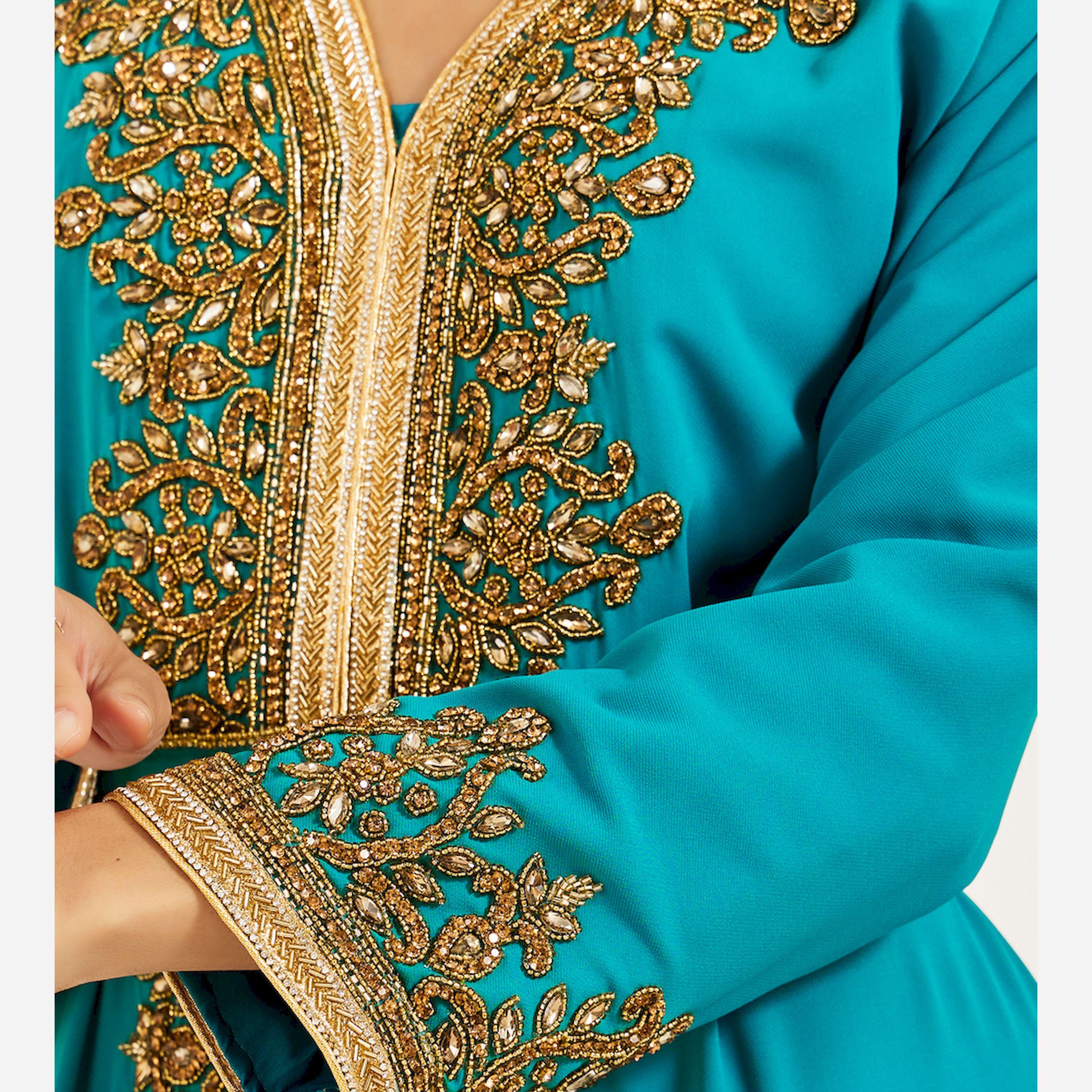 Maxim Creation X Styli Bridal Jalabiya With Heavy Crystal Hand Embroidery-women-arabicclothing-jalabiyas-image-4