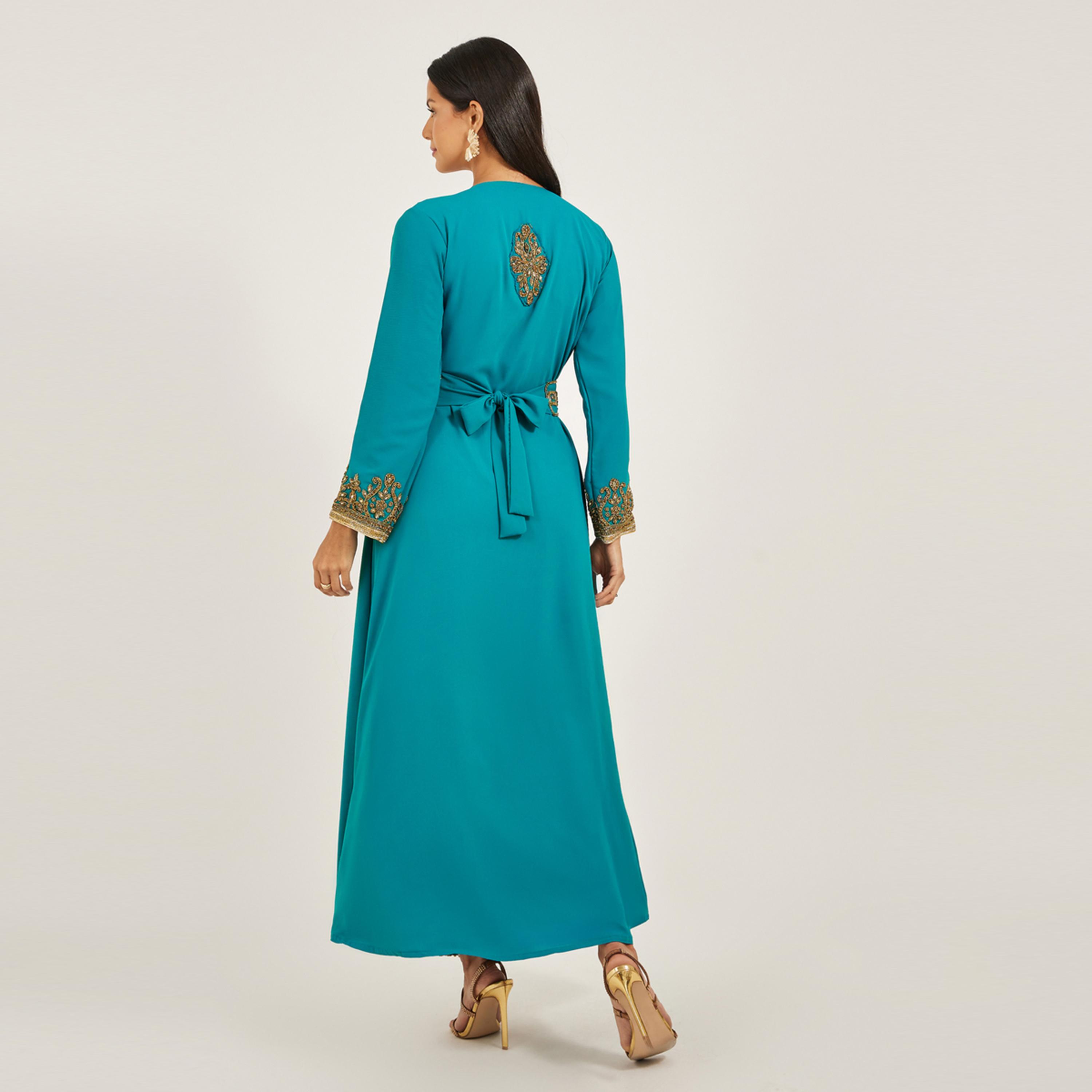 Maxim Creation X Styli Bridal Jalabiya With Heavy Crystal Hand Embroidery-women-arabicclothing-jalabiyas-image-5
