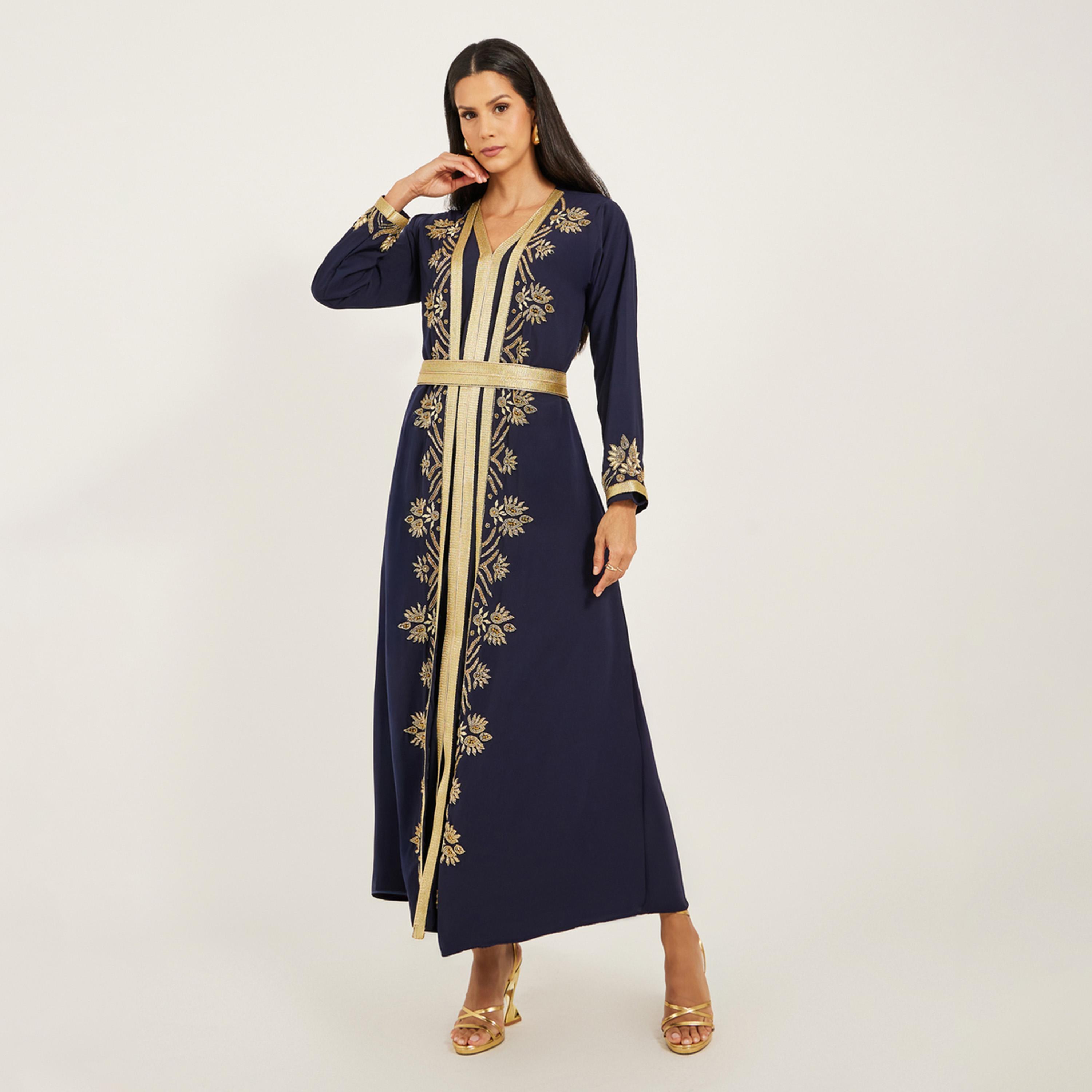Maxim Creation X Styli Royal Jalabiya with designer hand embroidery-women-arabicclothing-jalabiyas-image-1