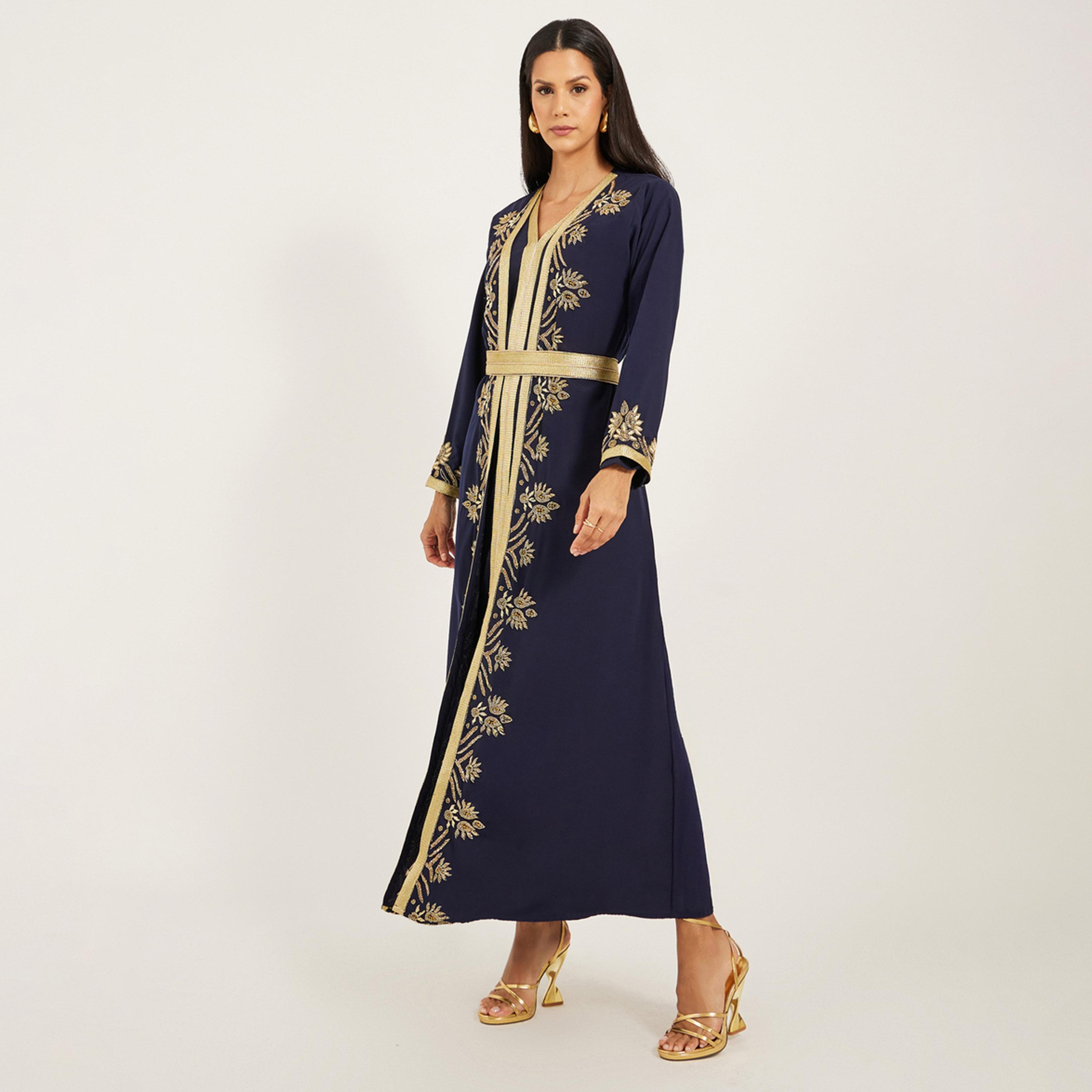 ماكسيم كريشن × ستايلي-  جلابية ملكية تطريز يدوي-women-arabicclothing-jalabiyas-image-2
