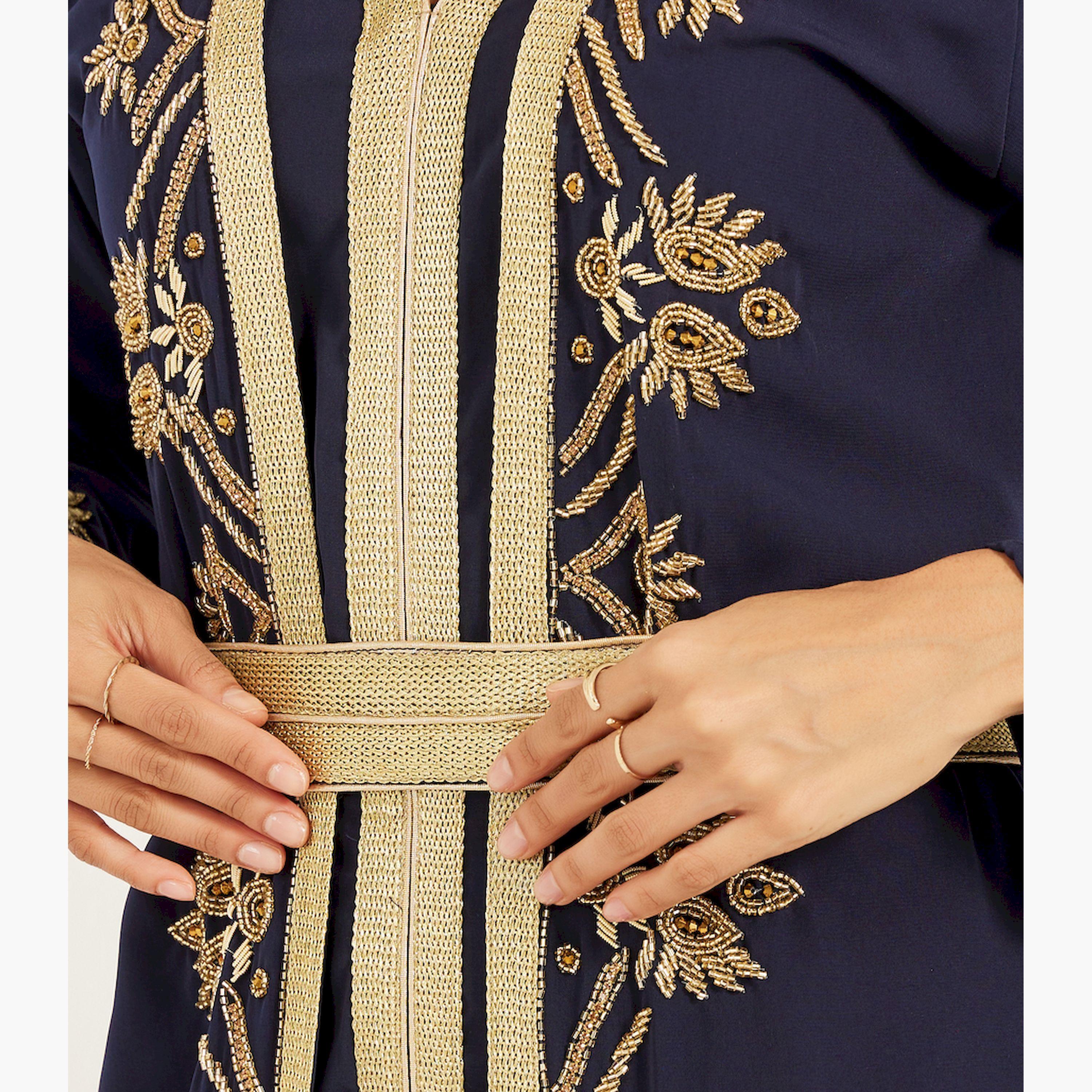 Maxim Creation X Styli Royal Jalabiya with designer hand embroidery-women-arabicclothing-jalabiyas-image-4