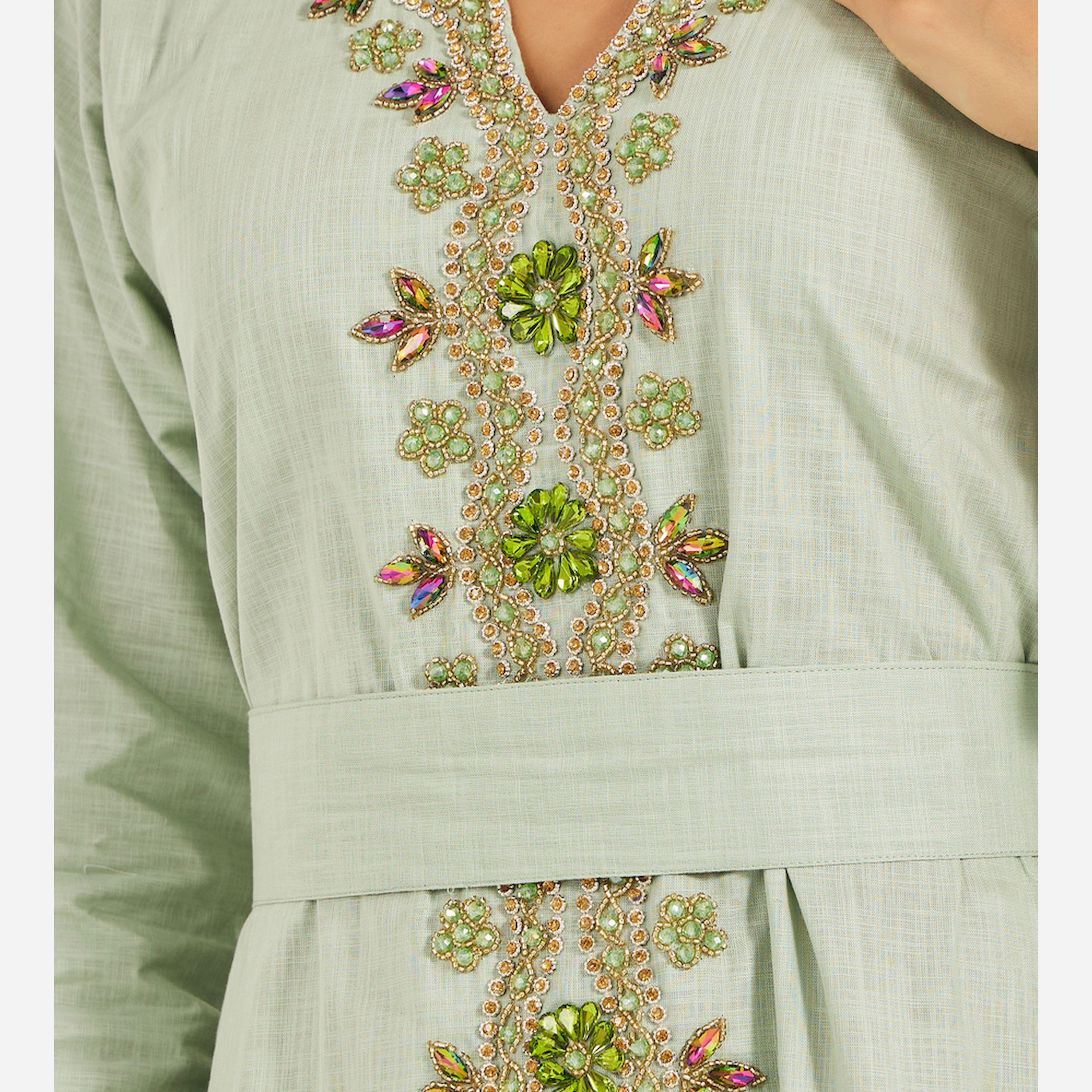 Maxim Creation X Styli Multi-Color Embroidery Jalabiya For Evening And Party Wear-women-arabicclothing-jalabiyas-image-4