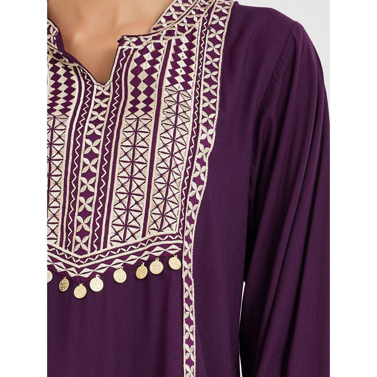 جلابية بتفاصيل مُطرّزة وزمزينة بالترتر-women-arabicclothing-jalabiyas-image-3