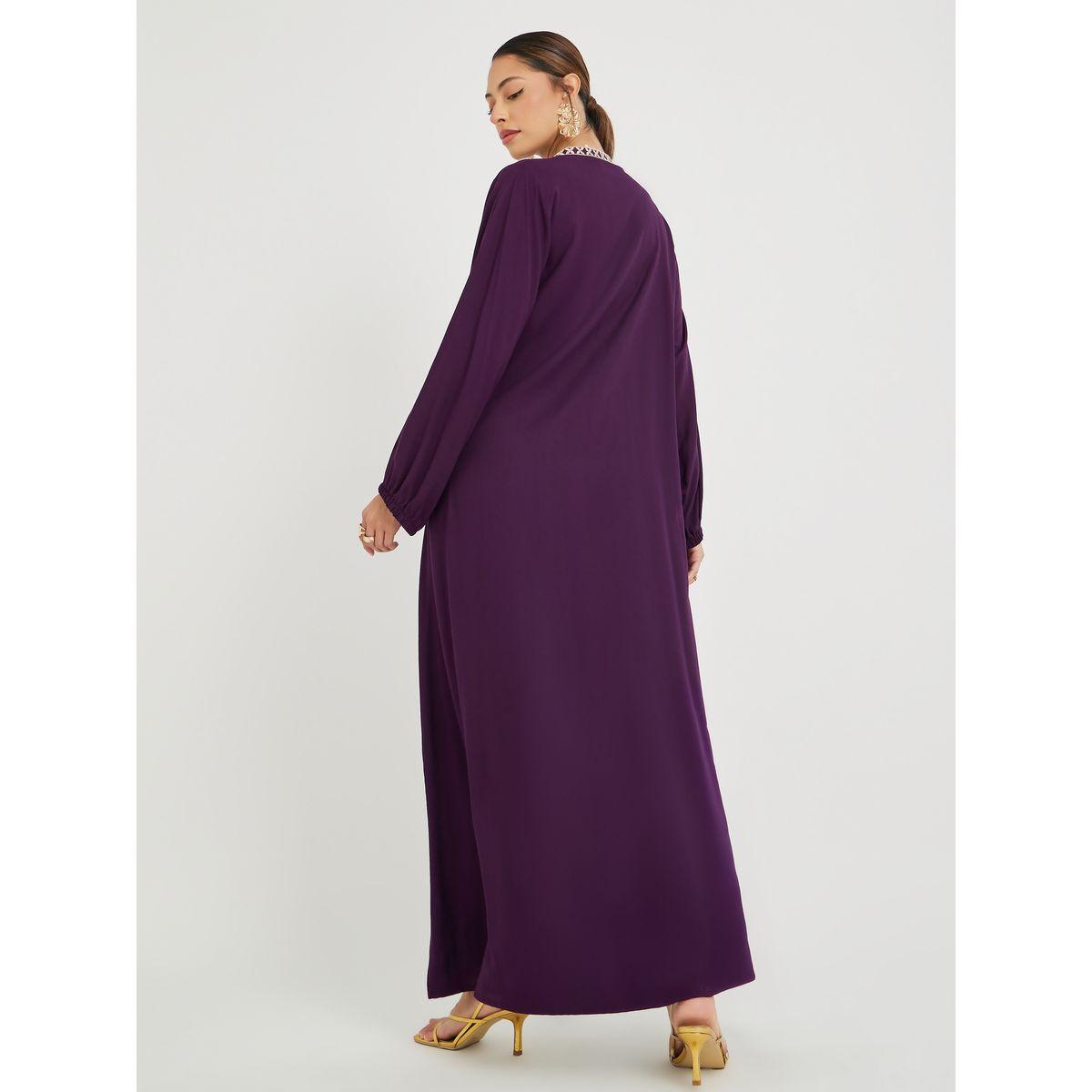 جلابية بتفاصيل مُطرّزة وزمزينة بالترتر-women-arabicclothing-jalabiyas-image-4