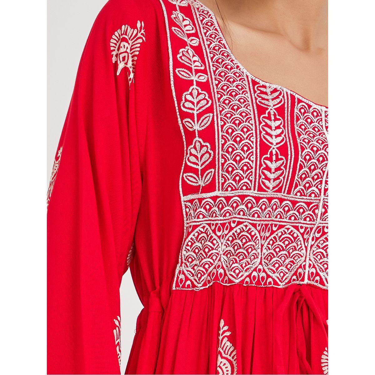 جلابية بتفاصيل مُطرّزة ورباط خصر-women-arabicclothing-jalabiyas-image-3