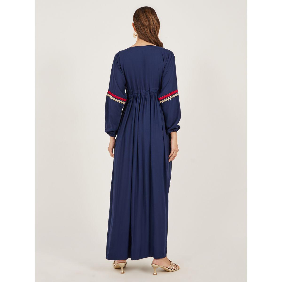 Maxim Creation Women Navy Blue Maxi Embroidered Jalabiya-women-arabicclothing-jalabiyas-image-5