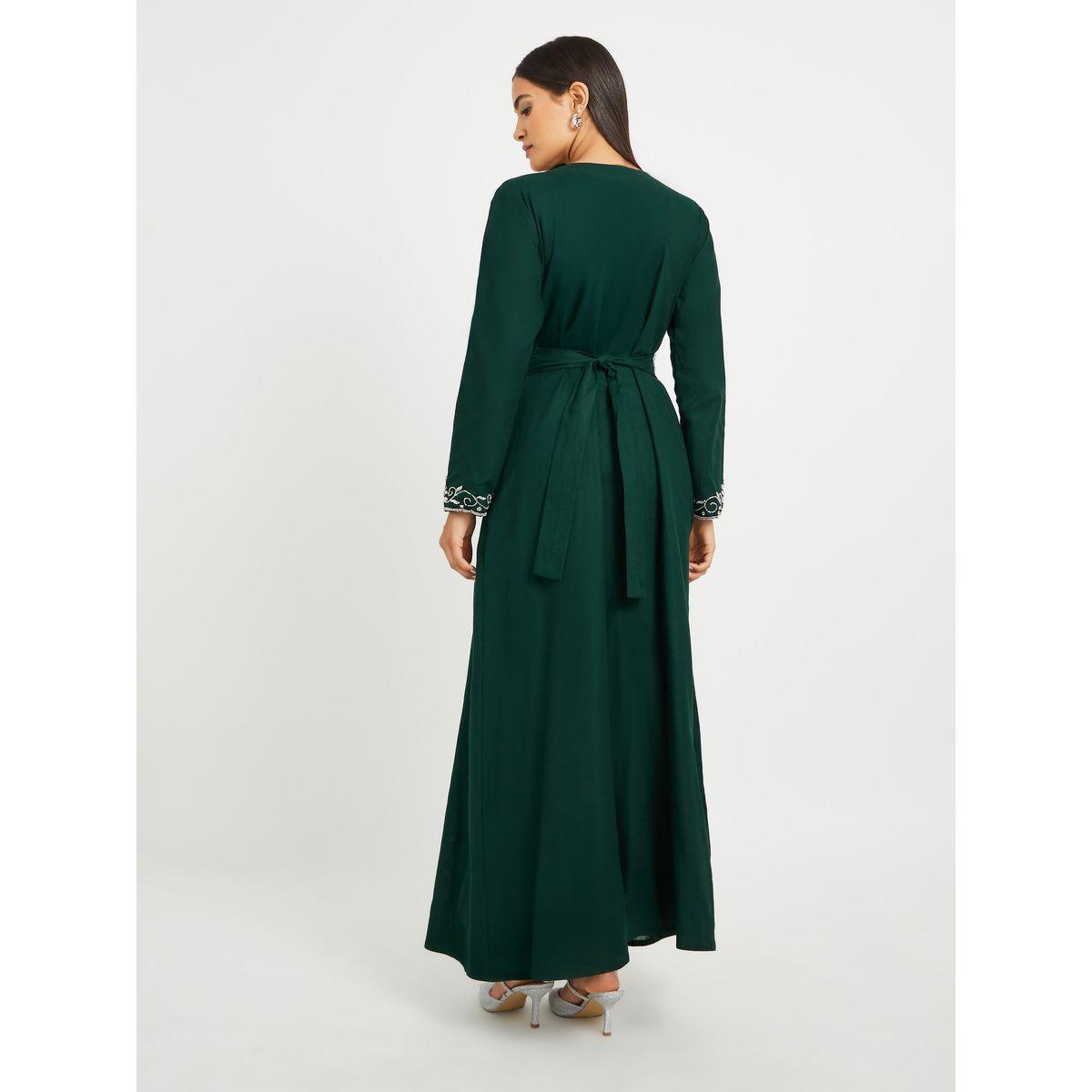 جلابية بتفاصيل مُطرّزة وحزام خصر-women-arabicclothing-jalabiyas-image-5