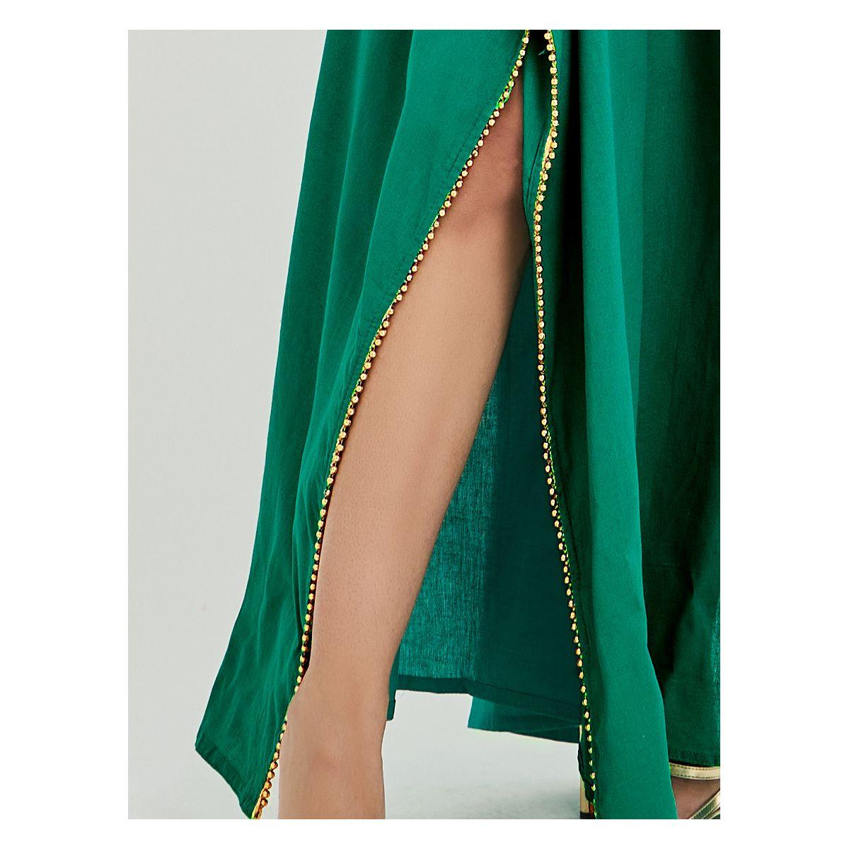 جلابية بتفاصيل مُطرّزة وأكمام قصيرة-women-arabicclothing-jalabiyas-image-4