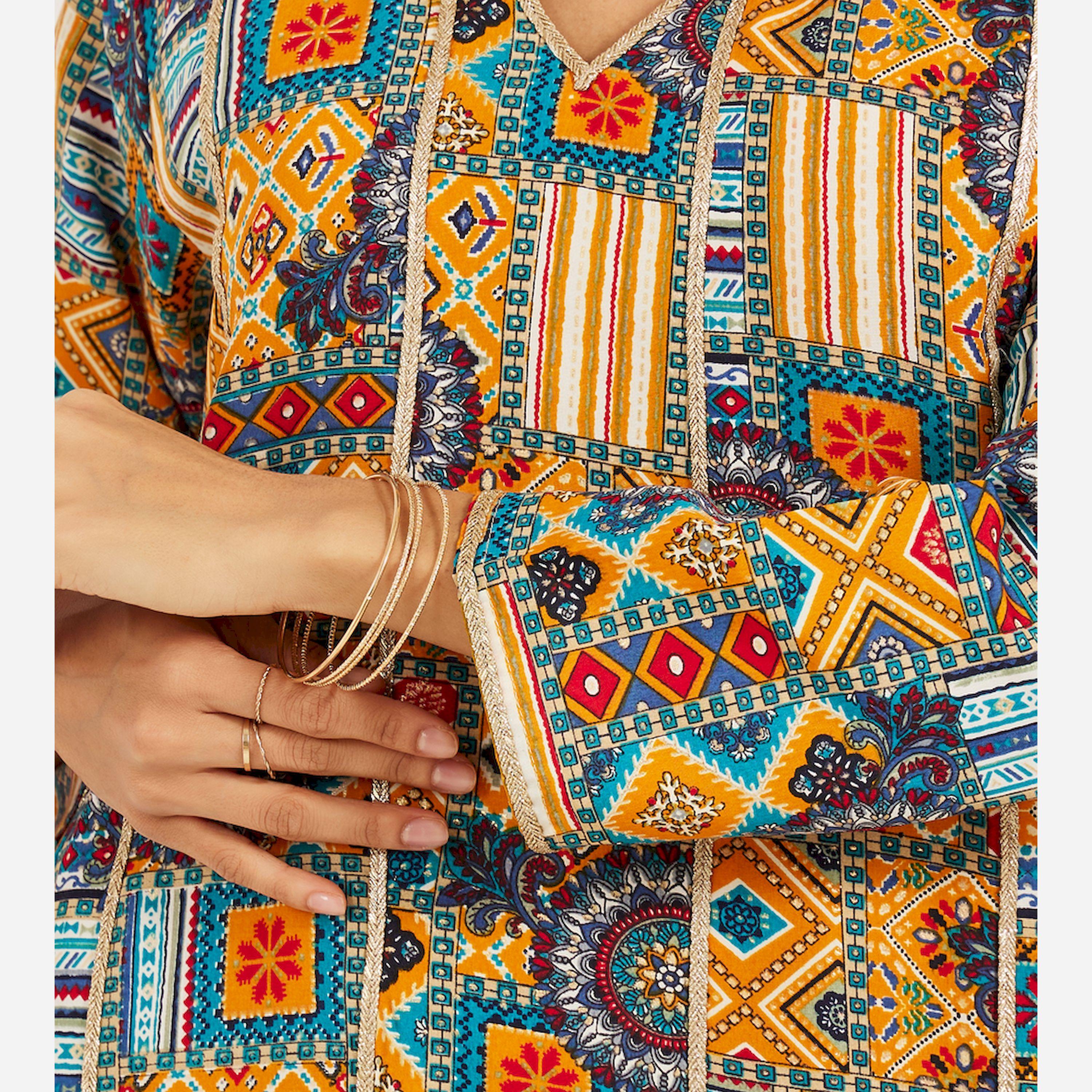 Maxim Creation X Styli Haute Couture Abstract Print Jalabiya-women-arabicclothing-jalabiyas-image-4