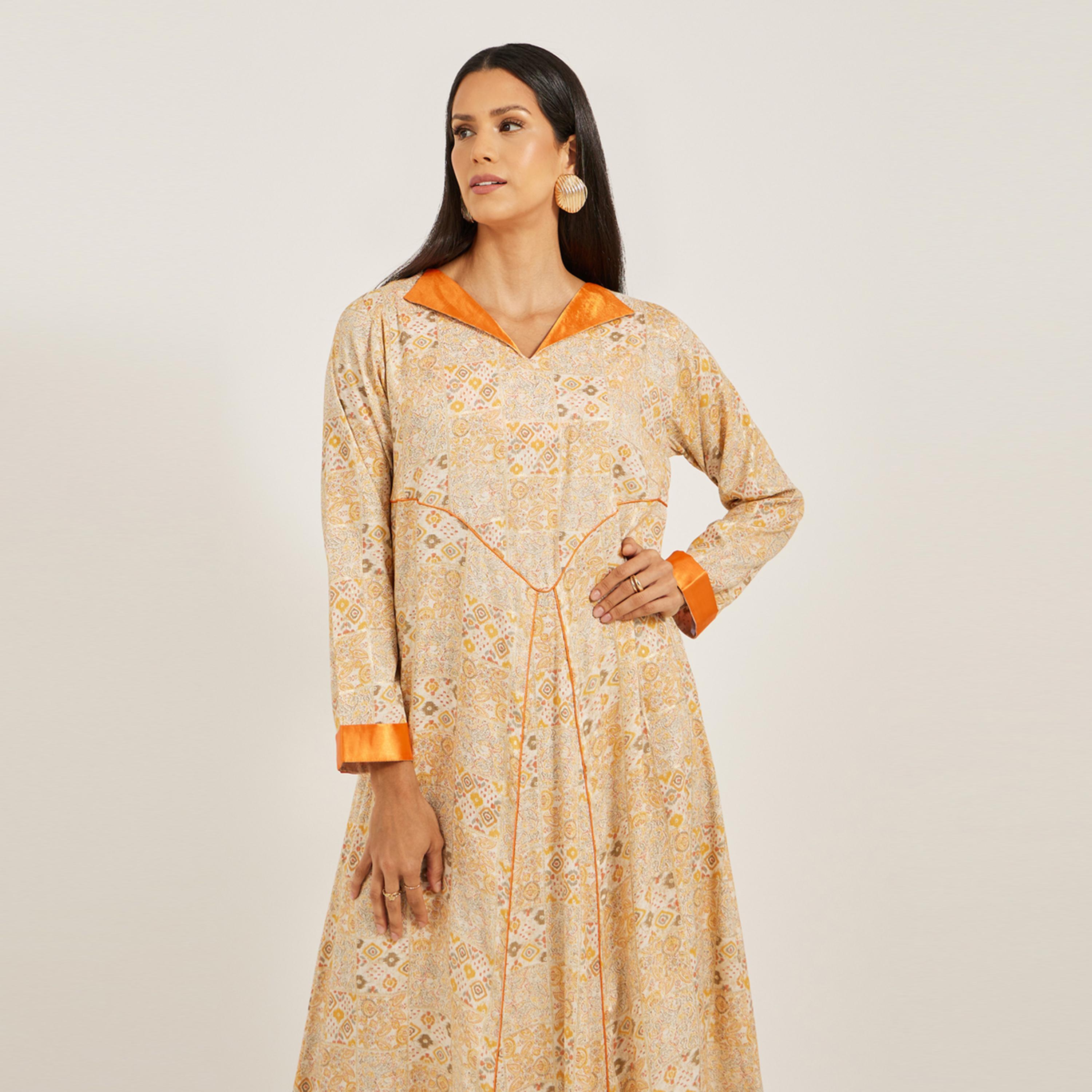 Maxim Creation X Styli Haute Couture Abstract Print Jalabiya-women-arabicclothing-jalabiyas-image-3