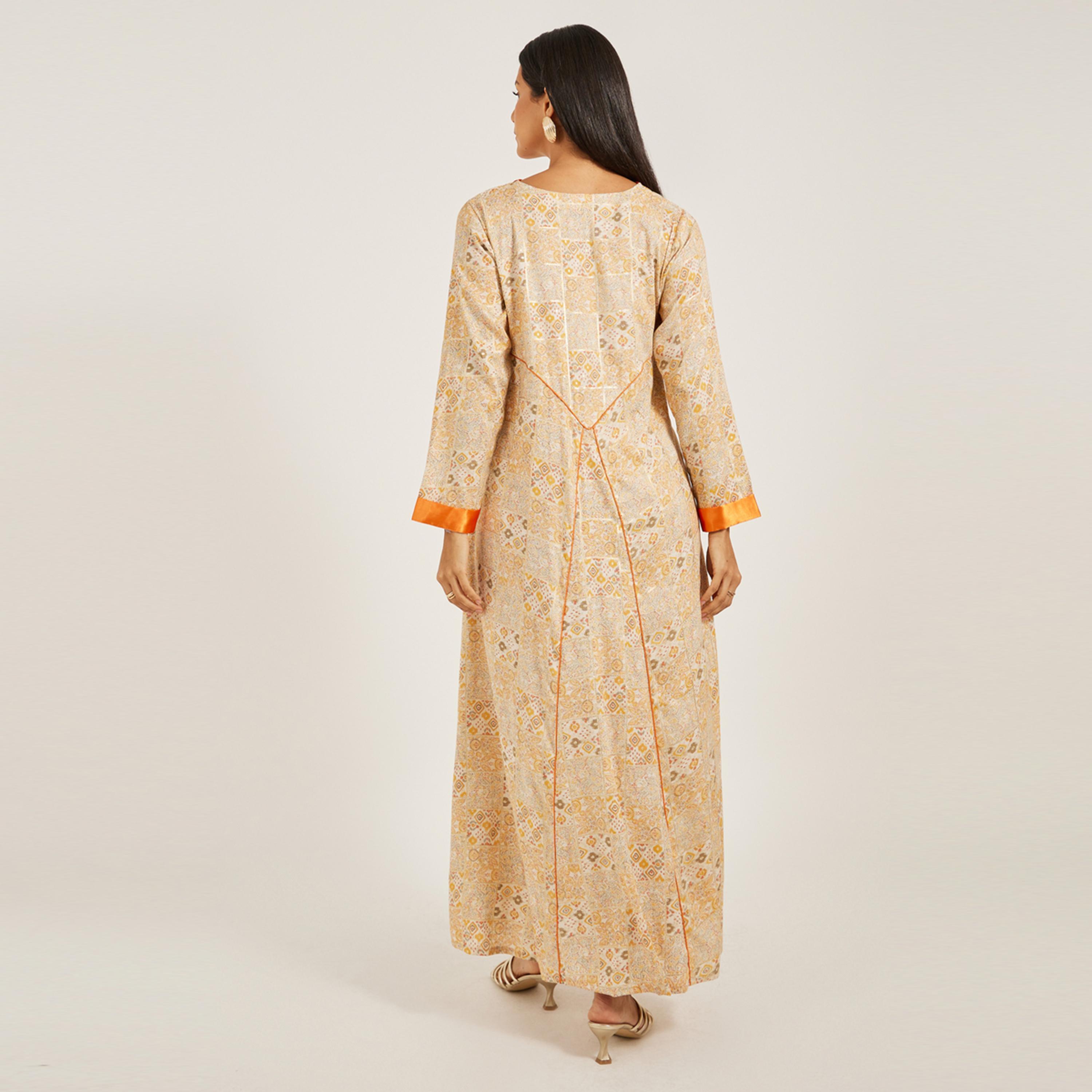Maxim Creation X Styli Haute Couture Abstract Print Jalabiya-women-arabicclothing-jalabiyas-image-5