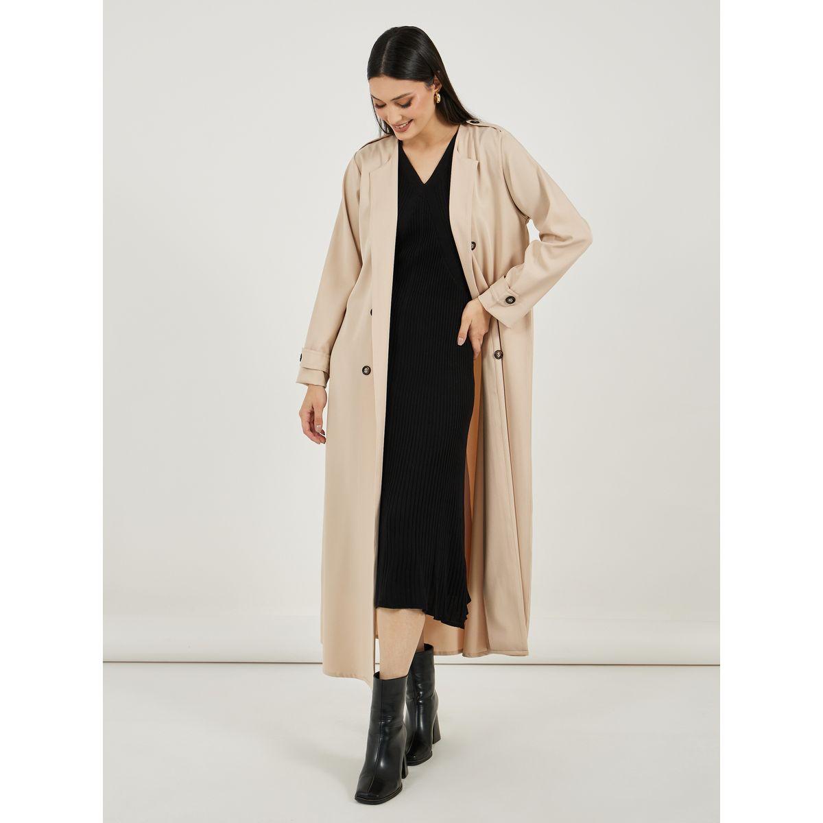 عباية بنسيج تويل مع أزرار-women-arabicclothing-abayas-image-2