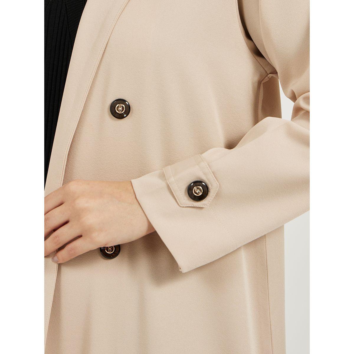 Styli Coat Style Twill Abaya with Buttons-women-arabicclothing-abayas-image-4