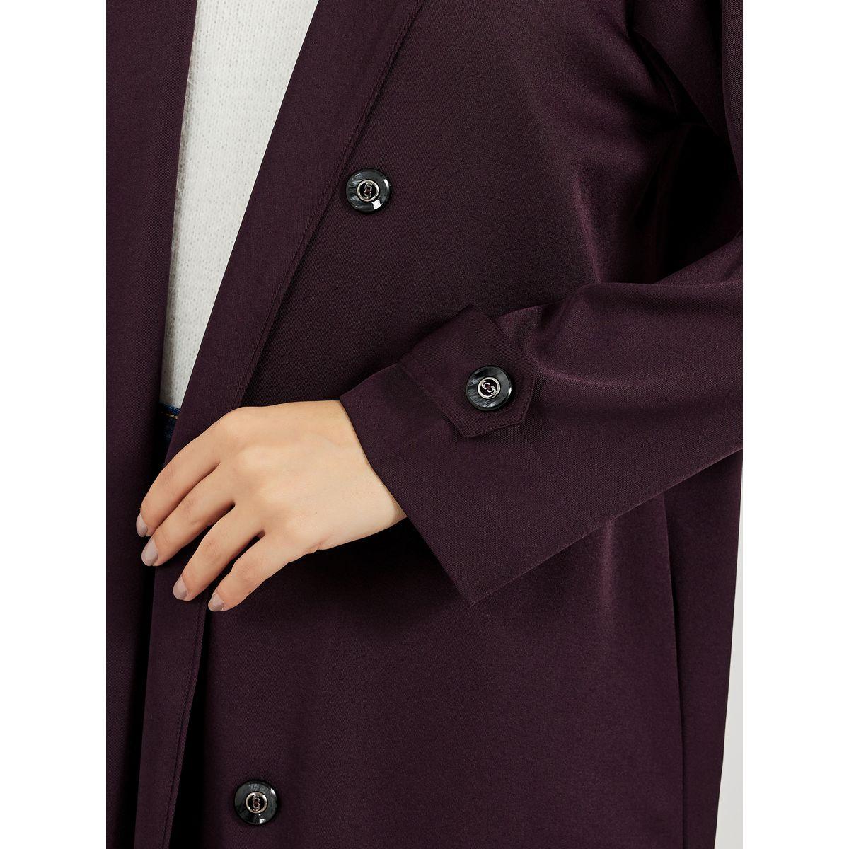 Styli Coat Style Twill Abaya with Buttons-women-arabicclothing-abayas-image-4