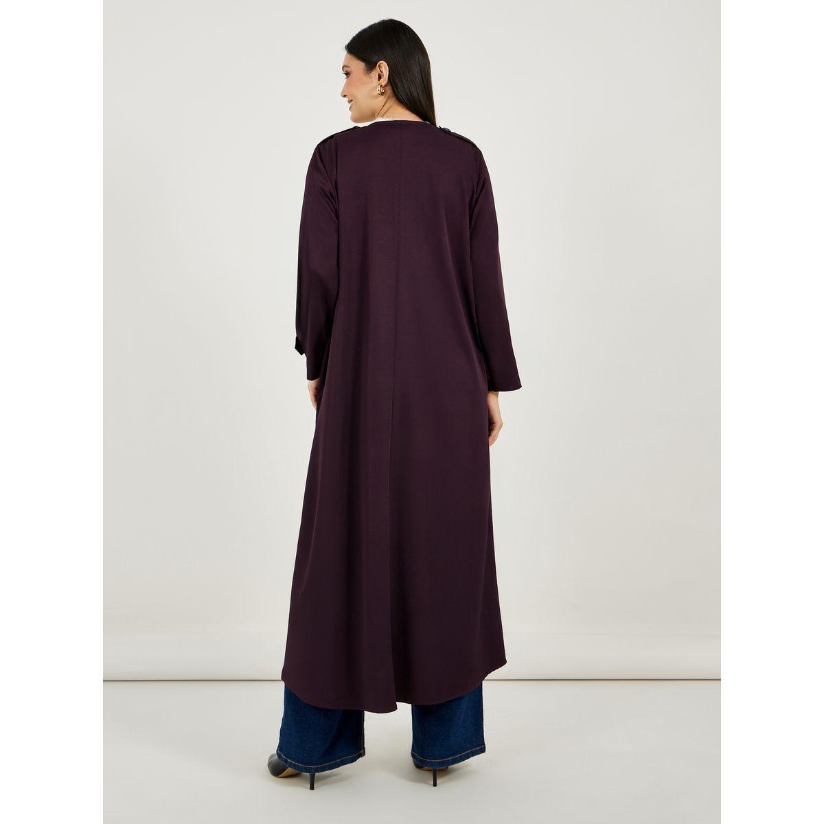 عباية بنسيج تويل مع أزرار-women-arabicclothing-abayas-image-5