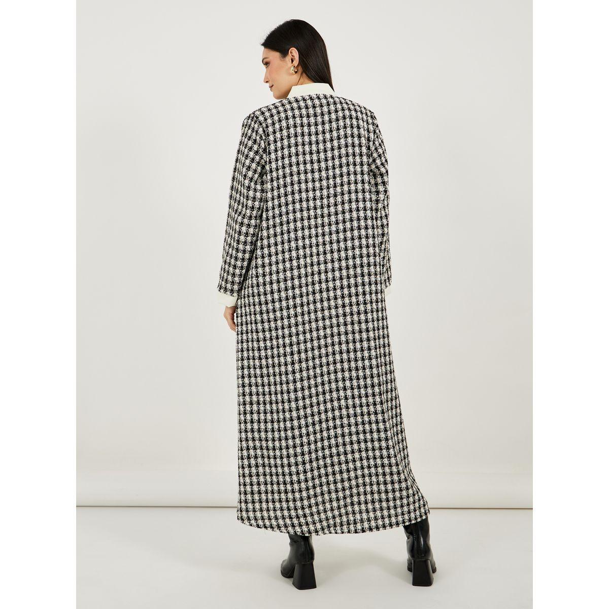 عباية تويد مفتوحة مع الأمام بتفاصيل مُتباينة-women-arabicclothing-abayas-image-5