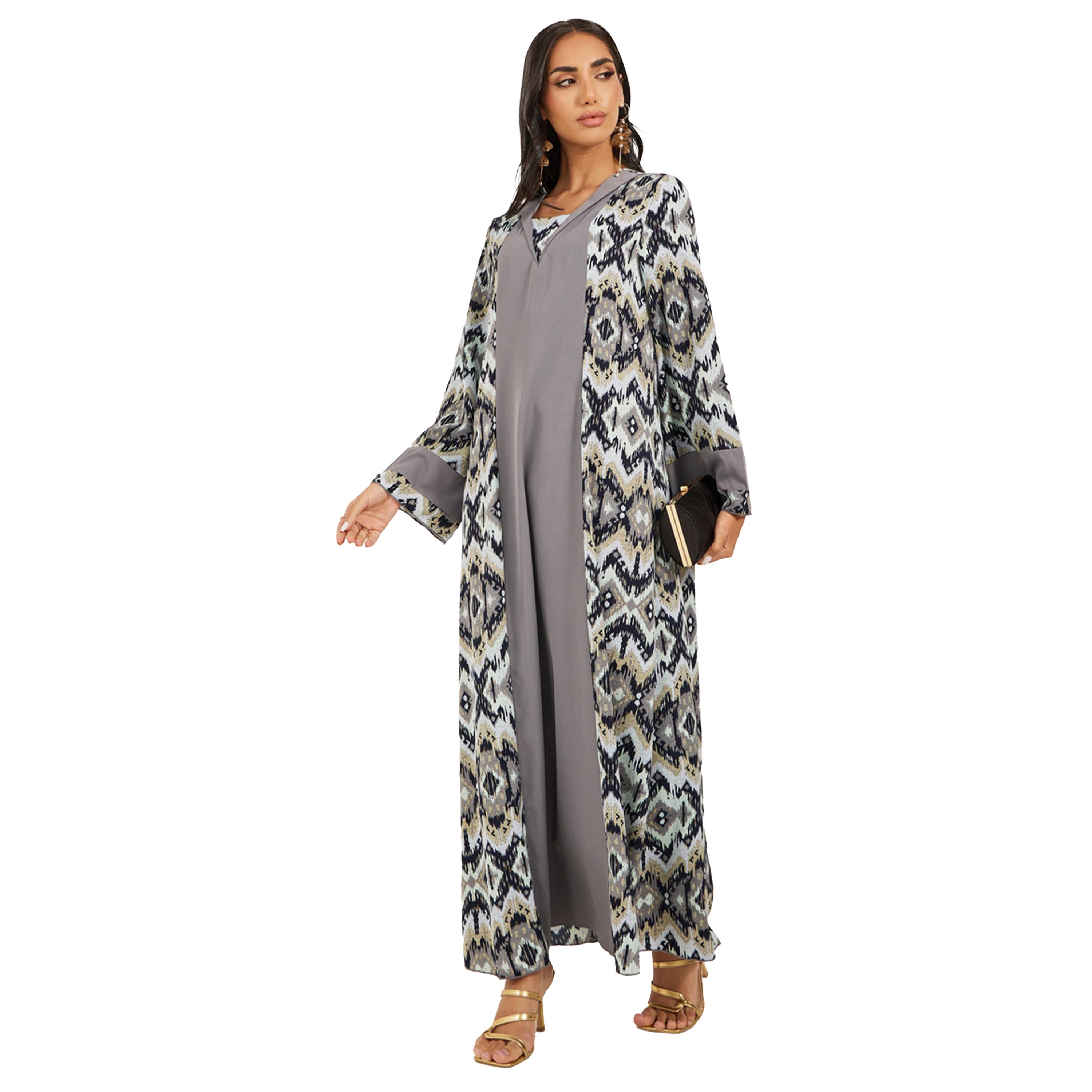 ستايلي - جلابية مطبوعة بالكامل مع ياقة مسطحة-women-arabicclothing-jalabiyas-image-2