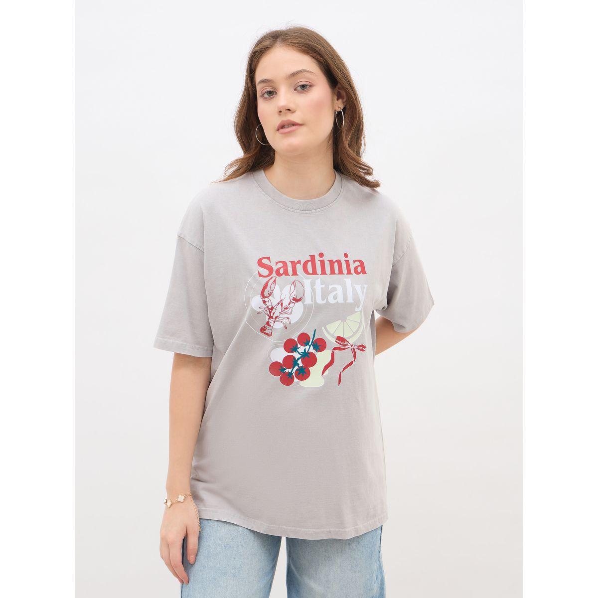 Styli Sardinia Italy Graphic Print Acid Washed Oversized T-Shirt-women-clothing-tshirts-image-2