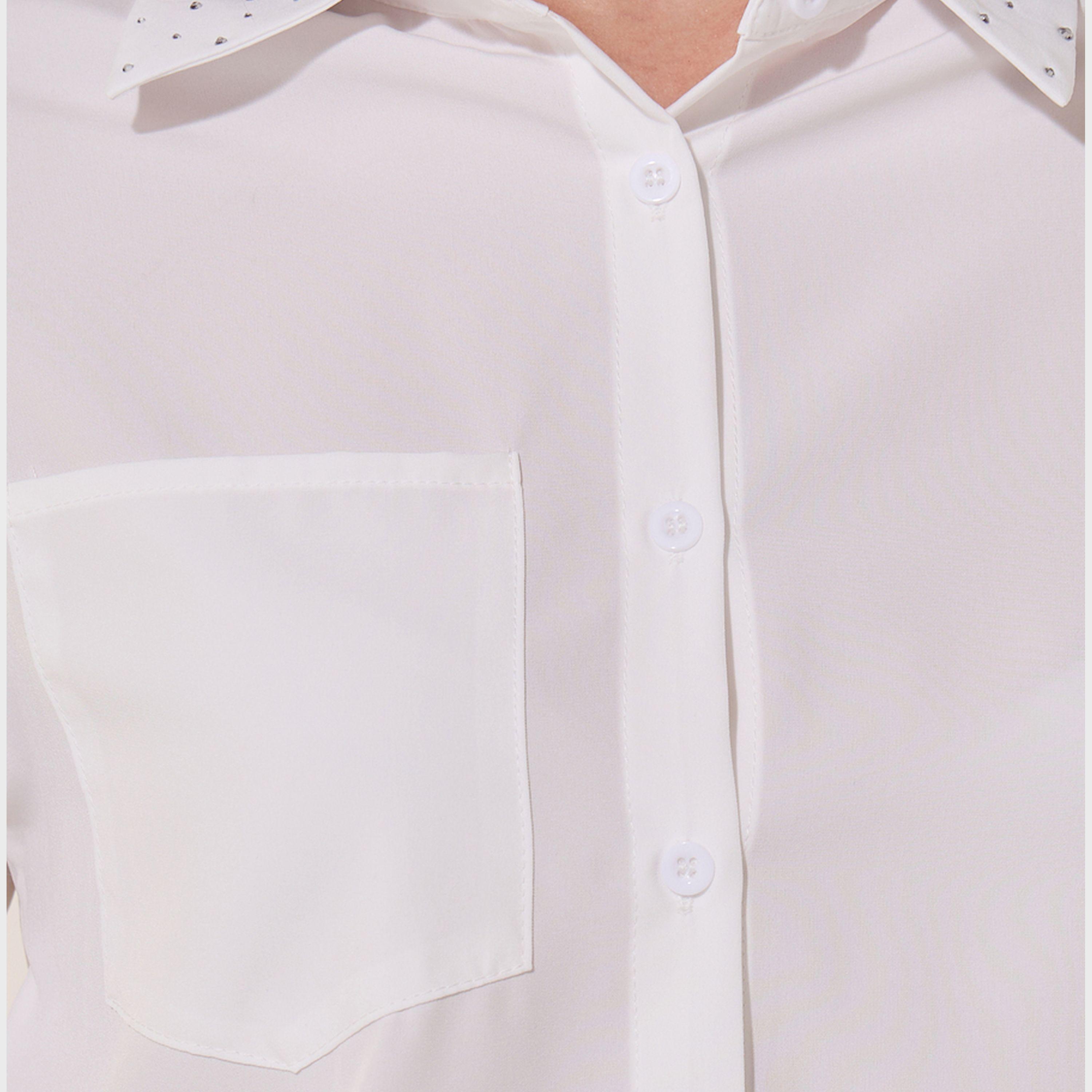 Take Two Regular Fit Crop Shirt with Pocket Detail-women-clothing-shirtsandblouses-shirts-image-4