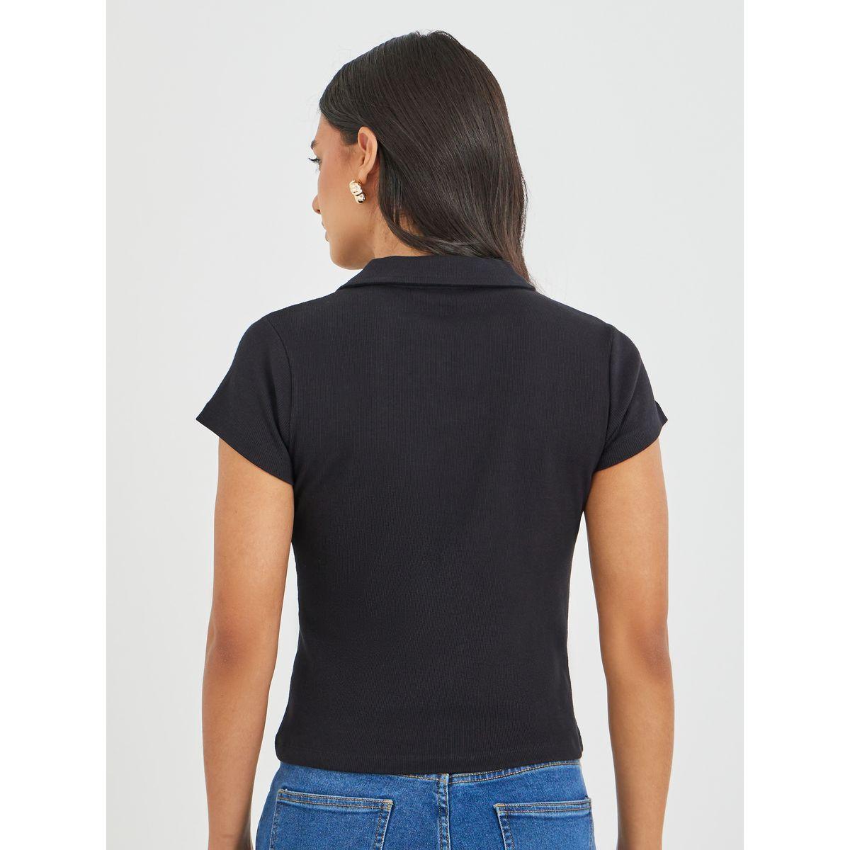 Styli Plain Short Sleeve Regular Fit Polo T-Shirt-women-clothing-tshirts-image-4