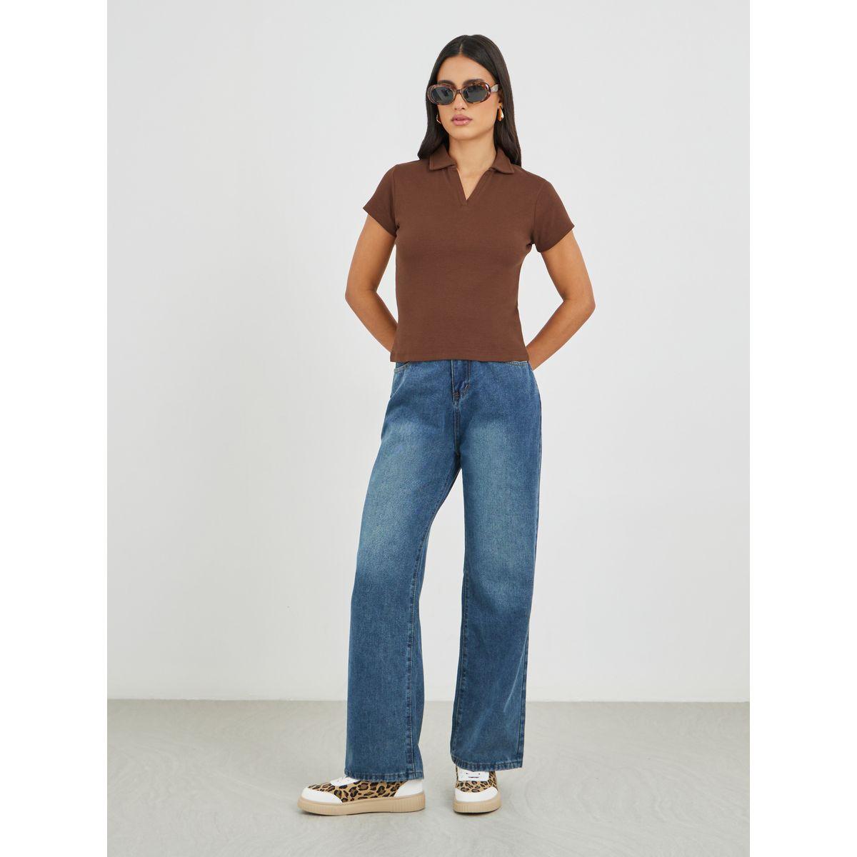 Styli Plain Short Sleeve Regular Fit Polo T-Shirt-women-clothing-tshirts-image-2