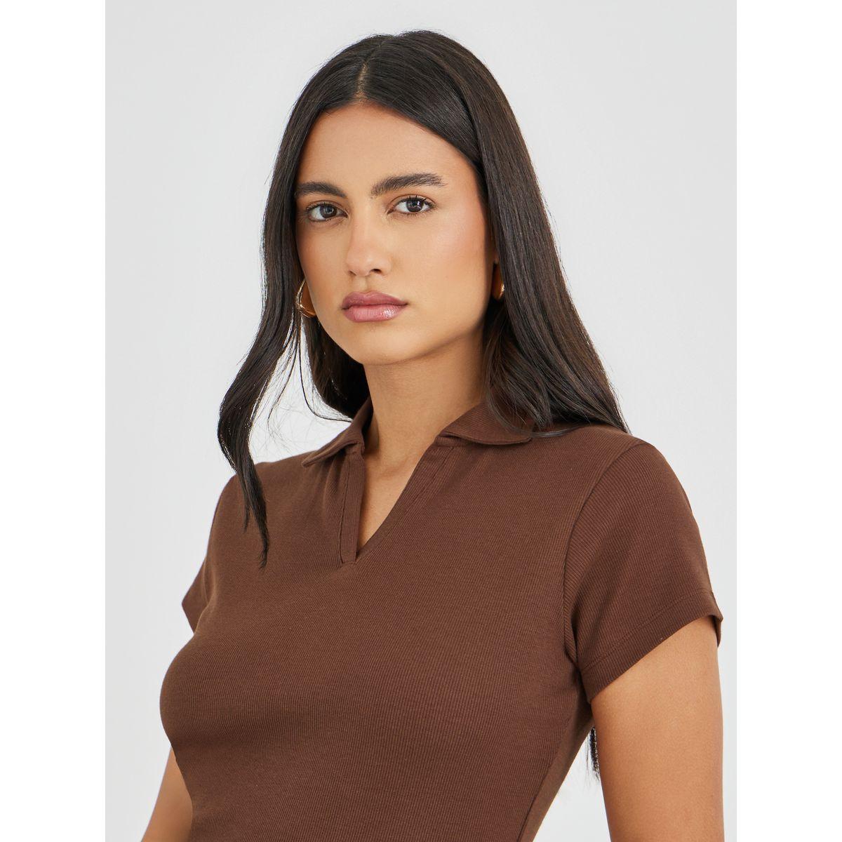 Styli Plain Short Sleeve Regular Fit Polo T-Shirt-women-clothing-tshirts-image-3
