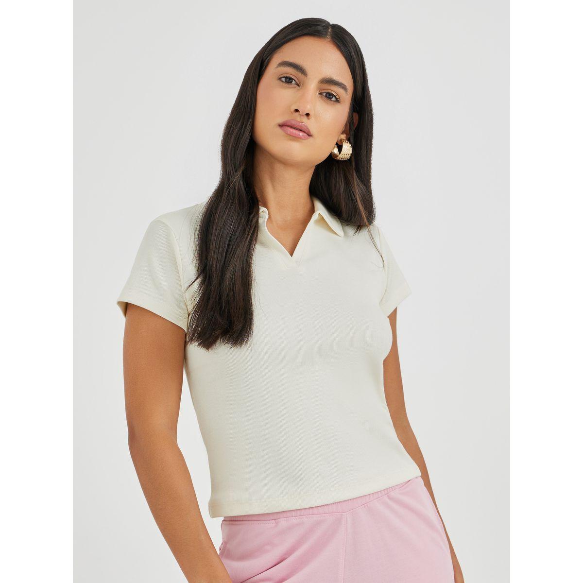 Styli Plain Short Sleeve Regular Fit Polo T-Shirt-women-clothing-tshirts-image-1
