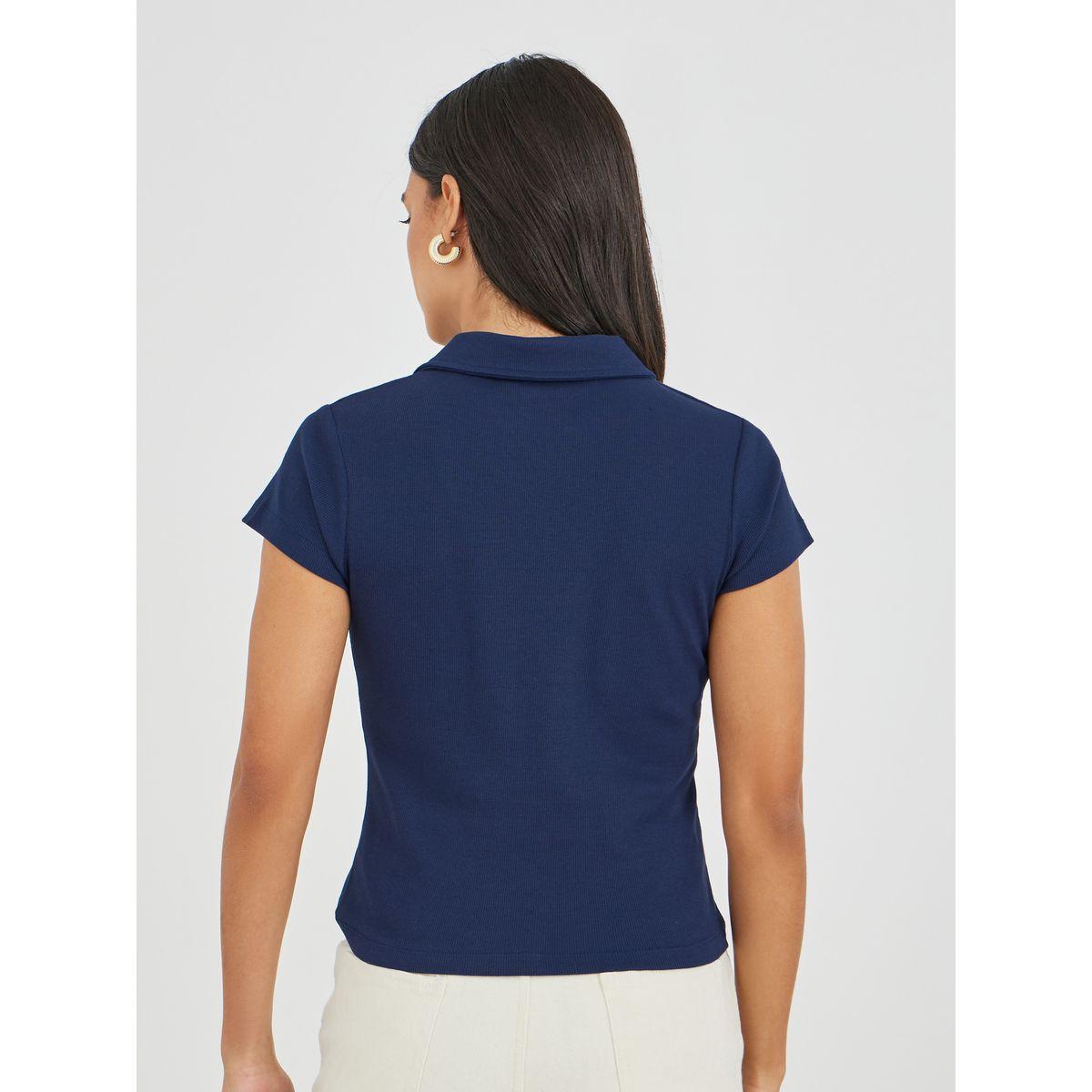 Styli Plain Short Sleeve Regular Fit Polo T-Shirt-women-clothing-tshirts-image-4