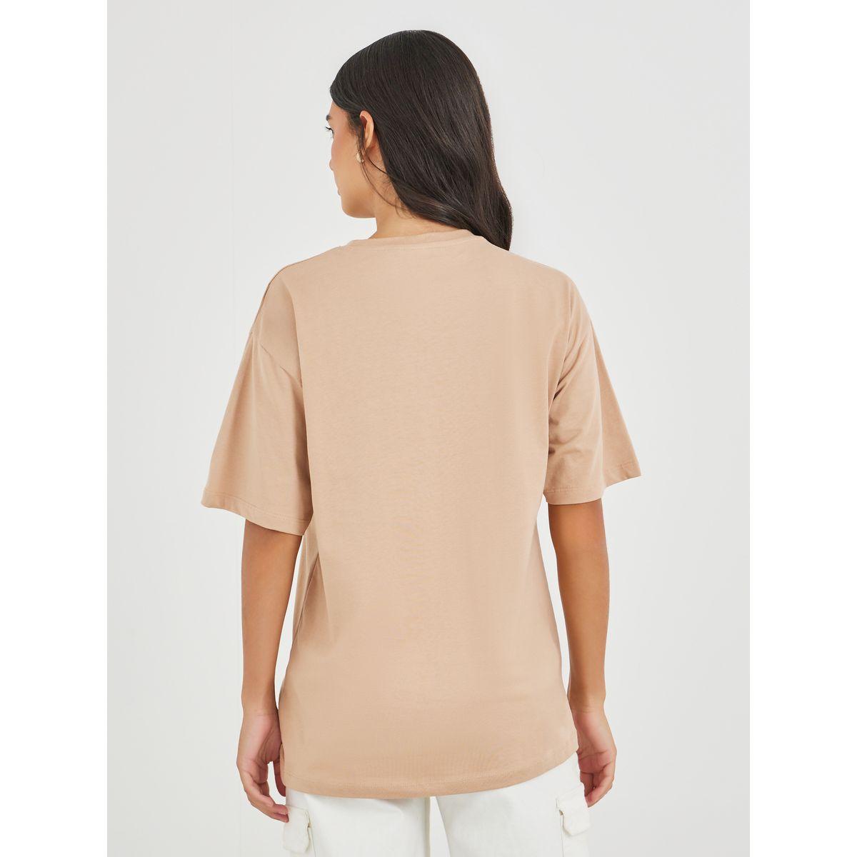 Styli Embroidered Slogan Short Sleeve Oversized T-Shirt-women-clothing-tshirts-image-4