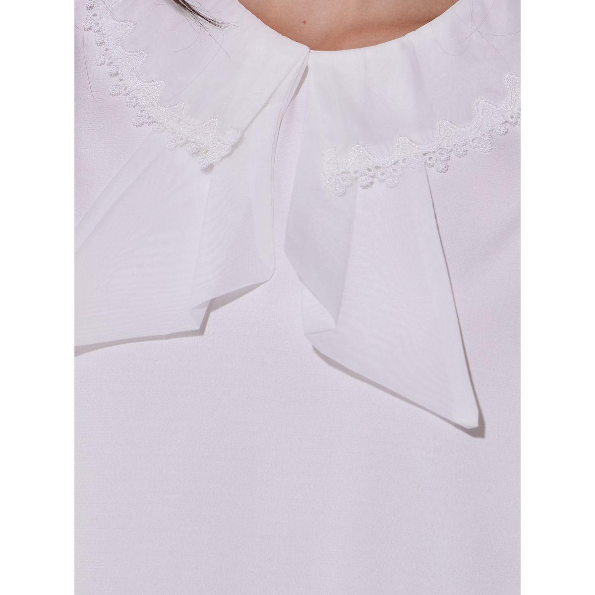 بلوزة بقصة عادية وأكمام منفوخة مع تفاصيل دانتيل-women-clothing-shirtsandblouses-blouses-image-4