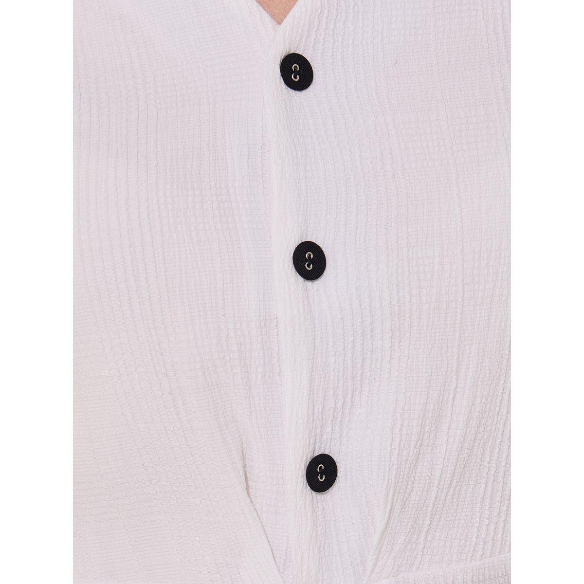 بلوزة بأكمام منفوخة وتفاصيل بارزة الملمس-women-clothing-shirtsandblouses-shirts-image-4