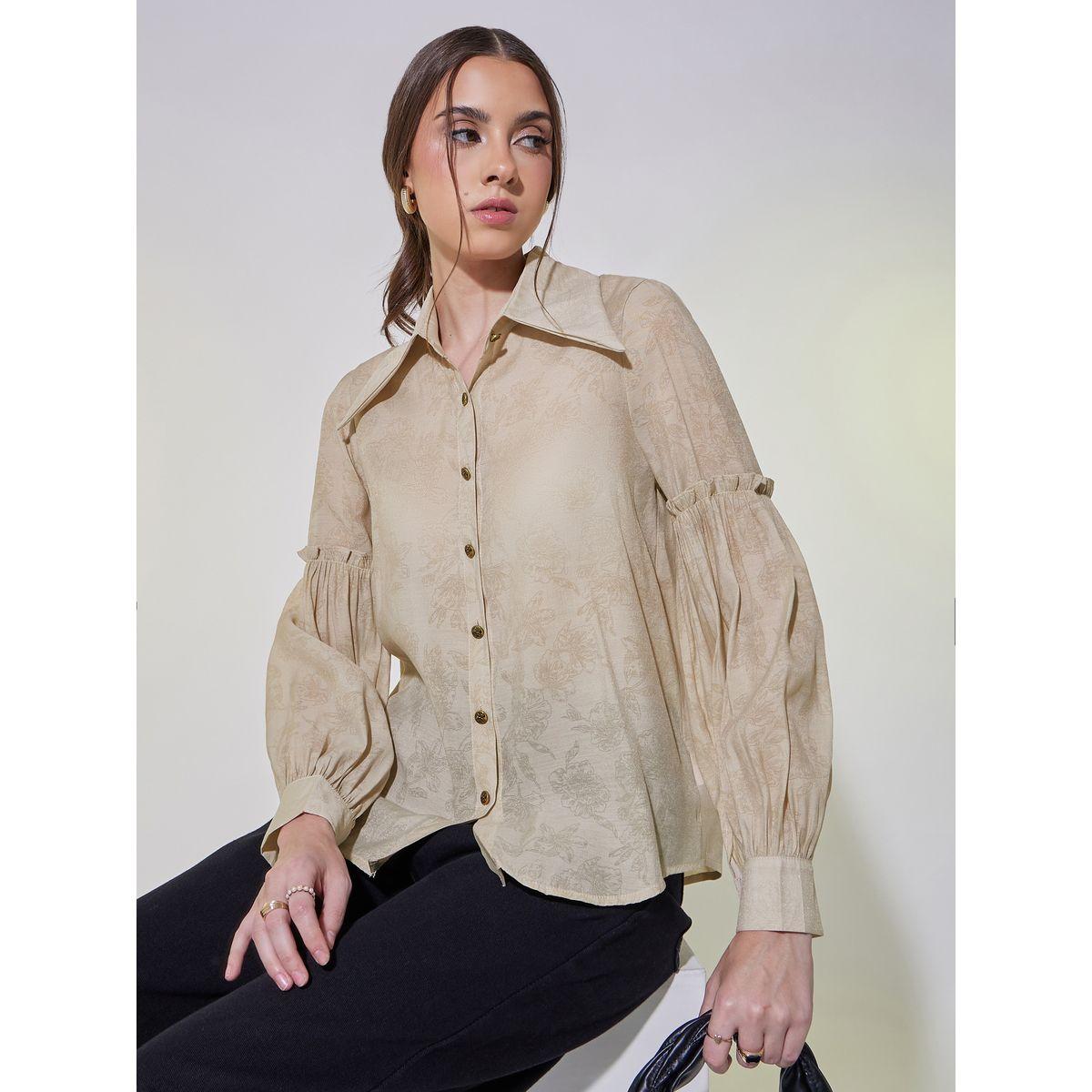 بلوزة بطبعة زهور وتفاصيل كشكش-women-clothing-shirtsandblouses-shirts-image-1