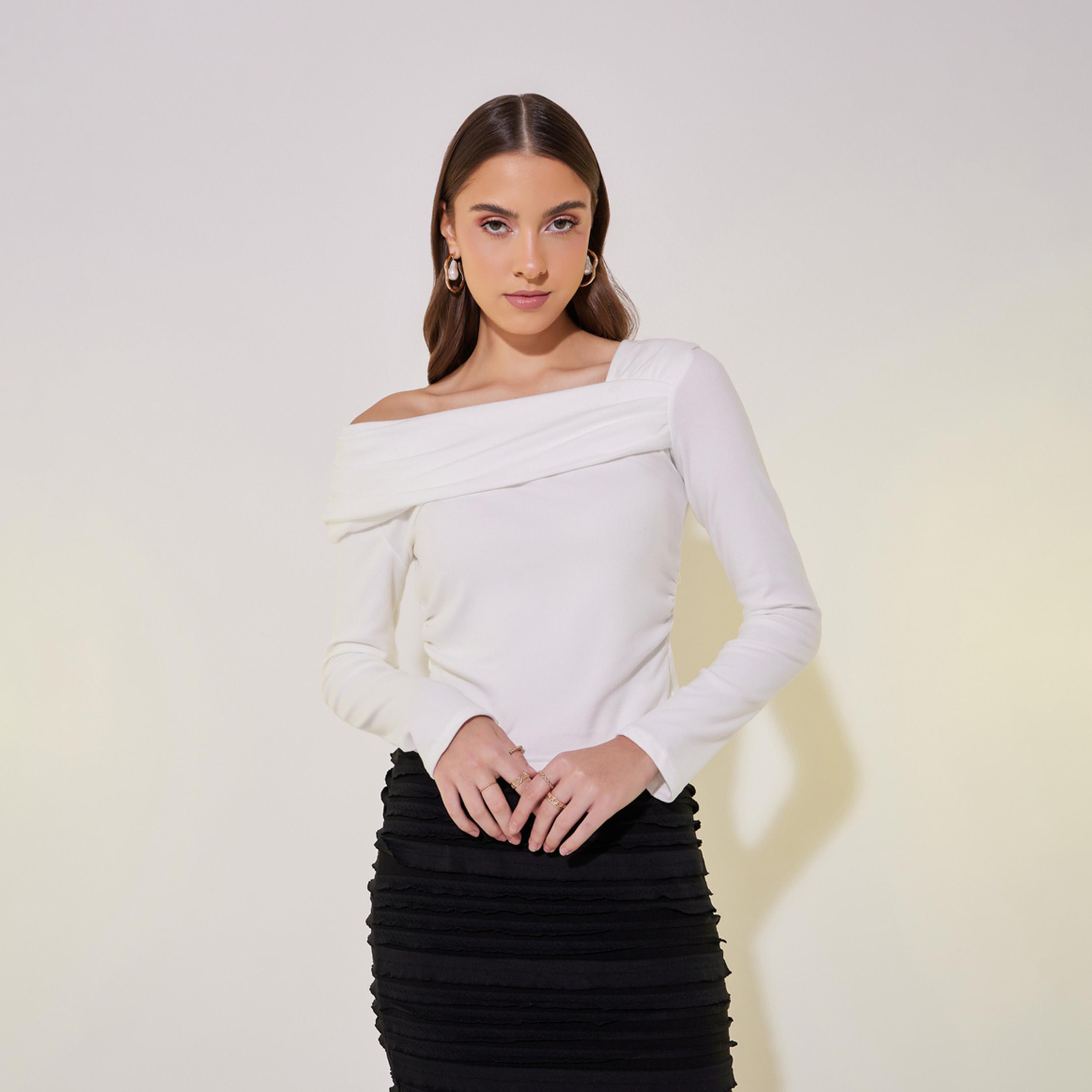 Take Two Draped Asymmetric Neck Crop Knit Top-women-clothing-tshirts-image-2
