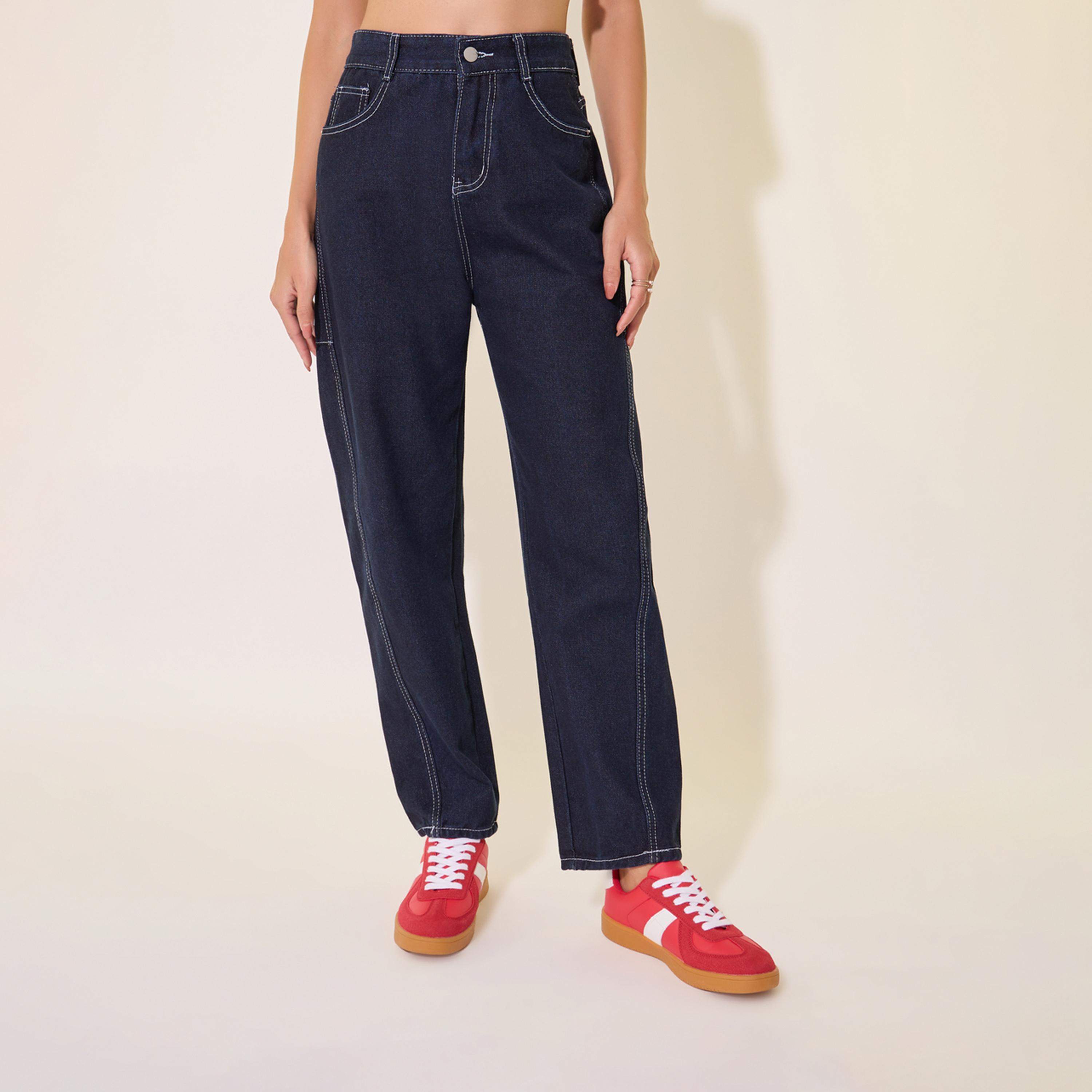 Take Two Solid Mid-Rise Straight Fit Jeans with Pockets-women-clothing-bottoms-jeans-image-2