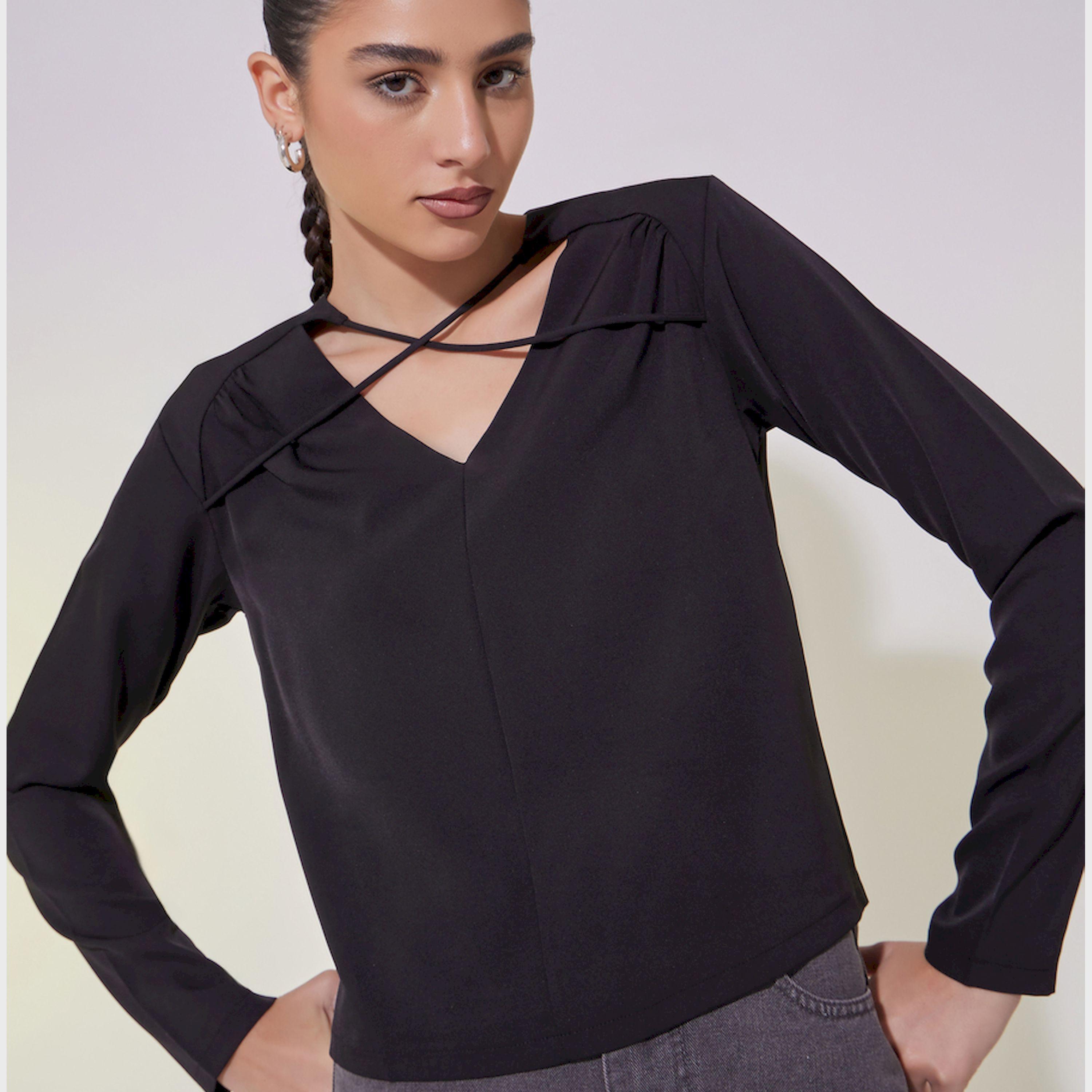 بلوزة سادة بأكمام طويلة-women-clothing-shirtsandblouses-blouses-image-2