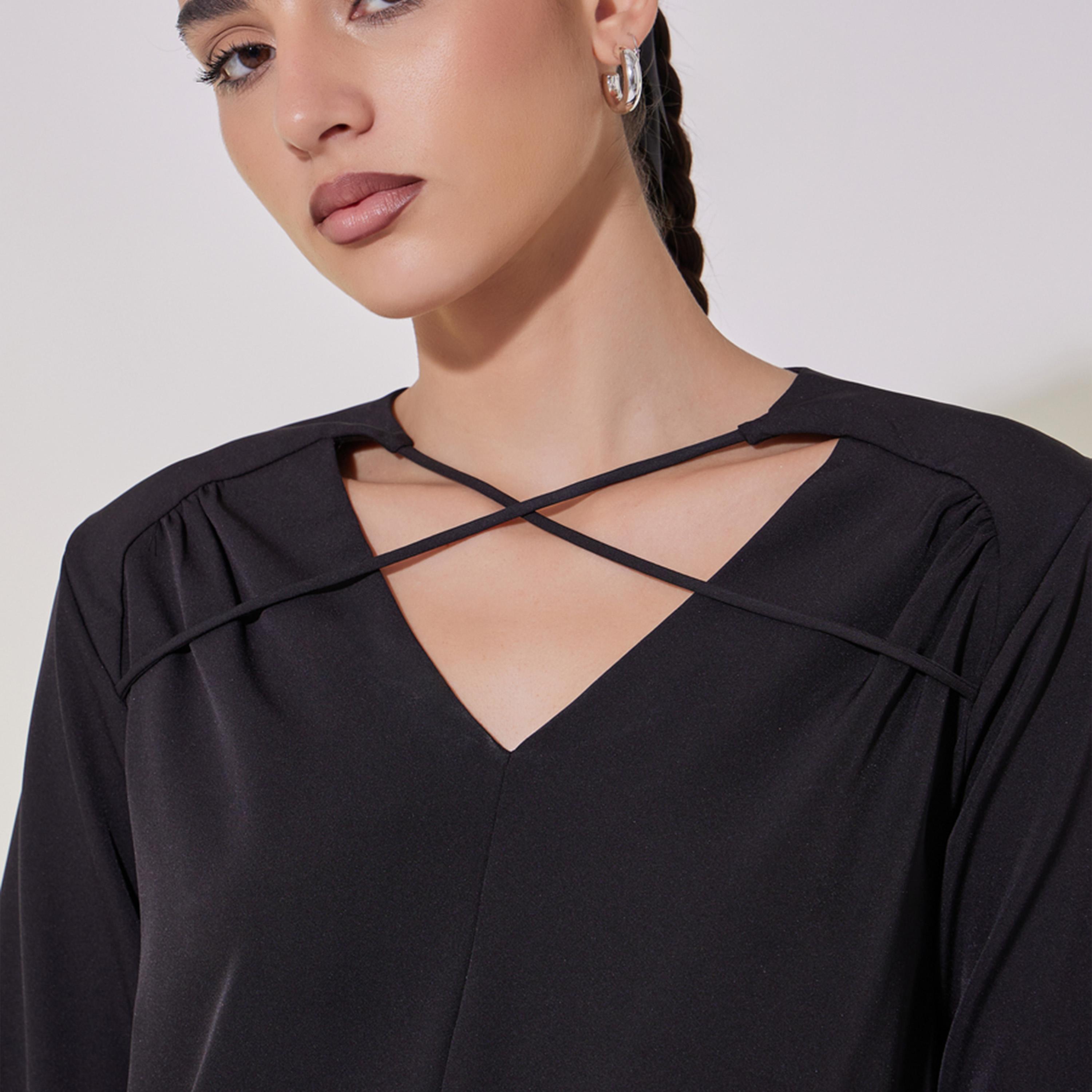 Take Two Solid V-Neck Long Sleeve Top-women-clothing-shirtsandblouses-blouses-image-4