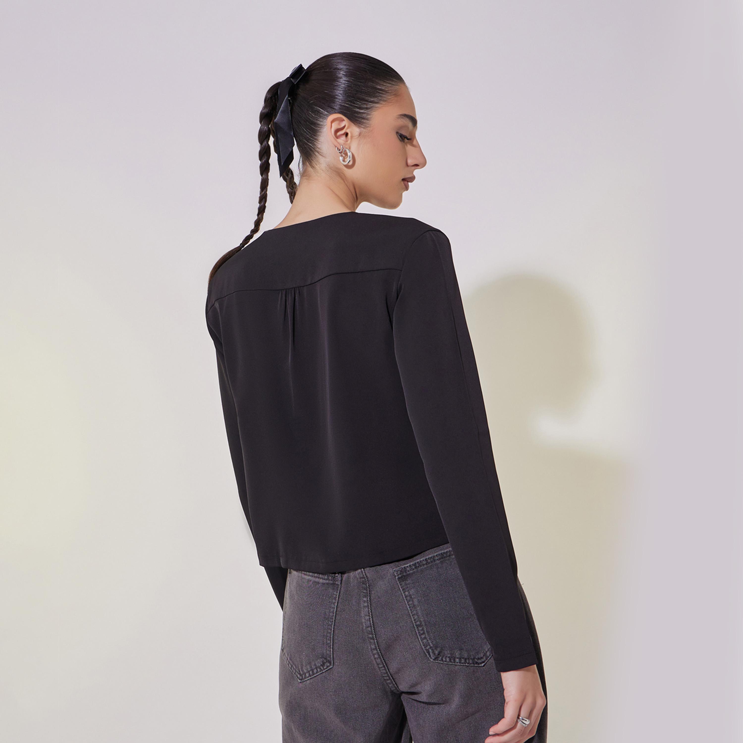 Take Two Solid V-Neck Long Sleeve Top-women-clothing-shirtsandblouses-blouses-image-5