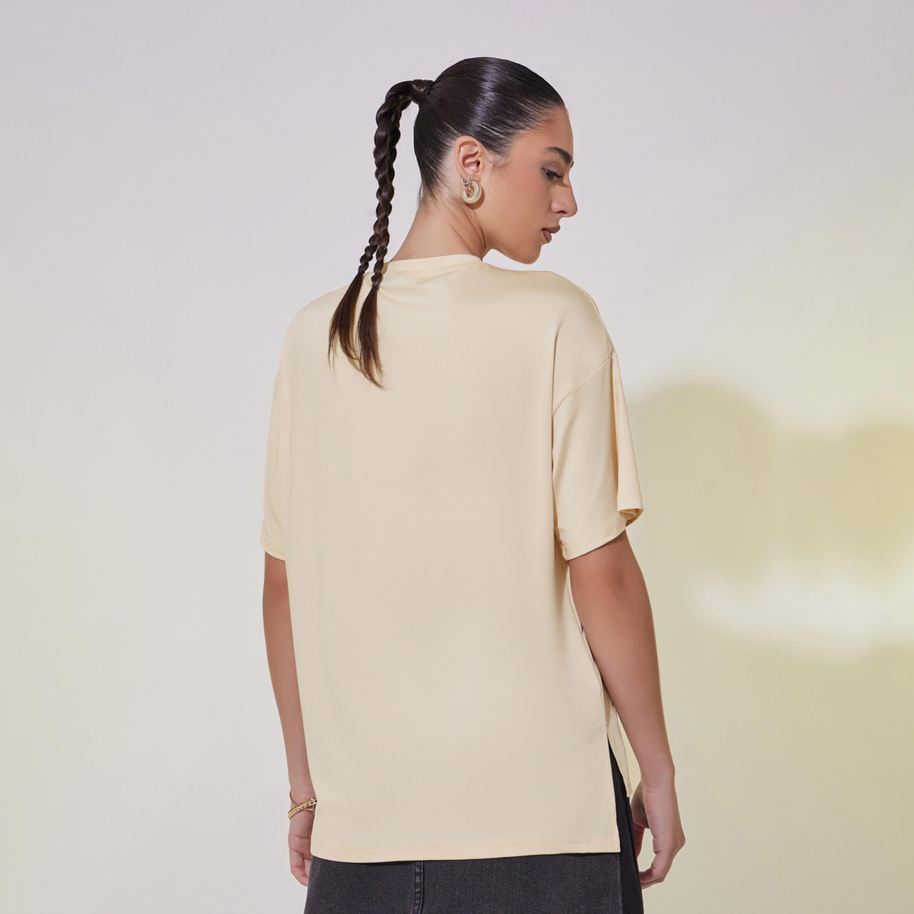 Take Two Solid Side Slit Detail High Low T-Shirt-women-clothing-tshirts-image-5