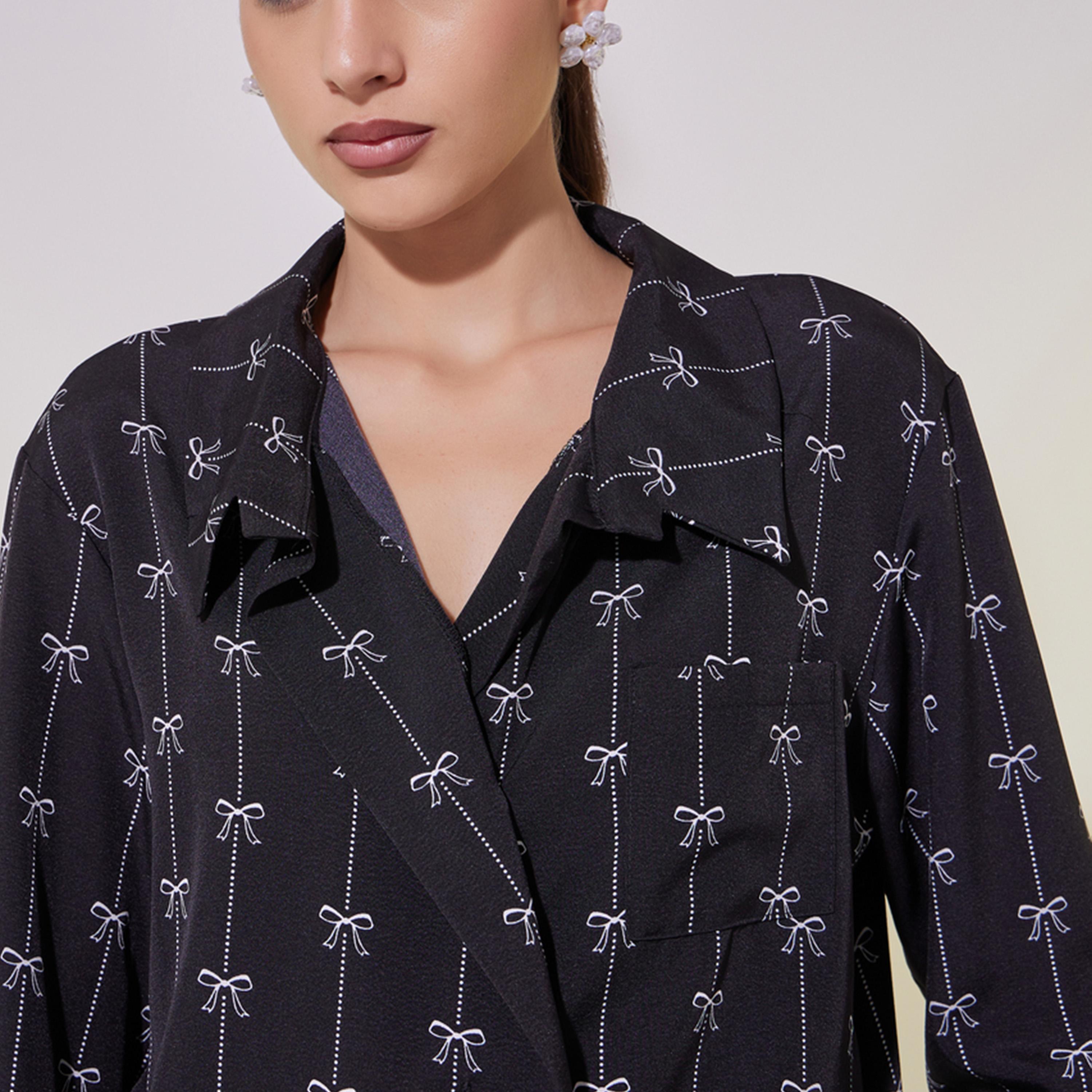 Take Two Bow Print Longline Oversized Shirt-women-clothing-shirtsandblouses-shirts-image-3