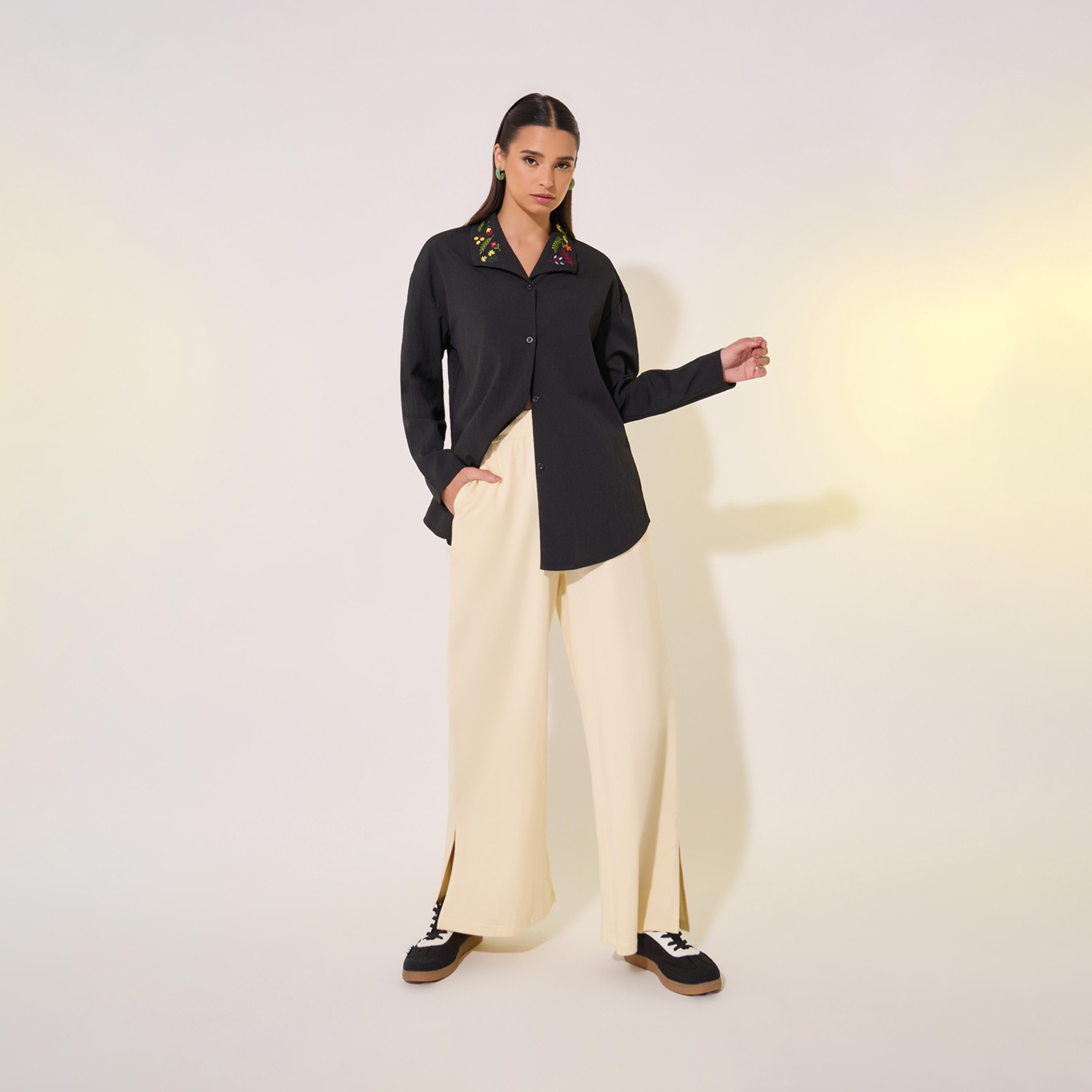 Take Two Embroidered Collared Regular Fit Shirt-women-clothing-shirtsandblouses-shirts-image-2