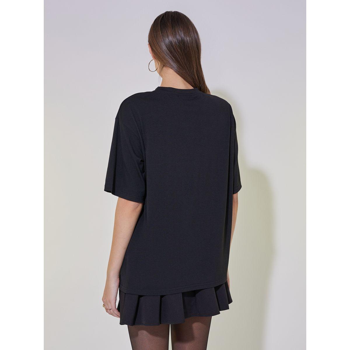 تيشيرت فضفاض بطبعة جرافيك وياقة دائرية-women-clothing-tshirts-image-5